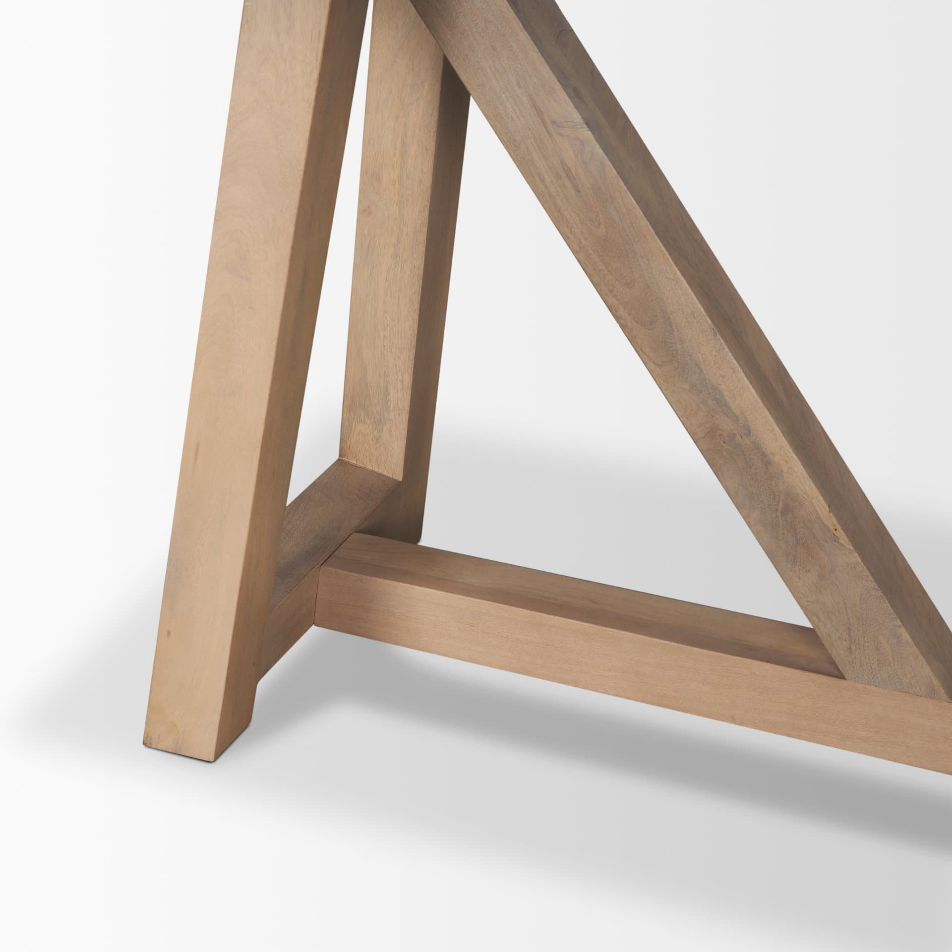 Rialto Two-Toned Black and Brown Wood Angular Leg Console Table — product photograph