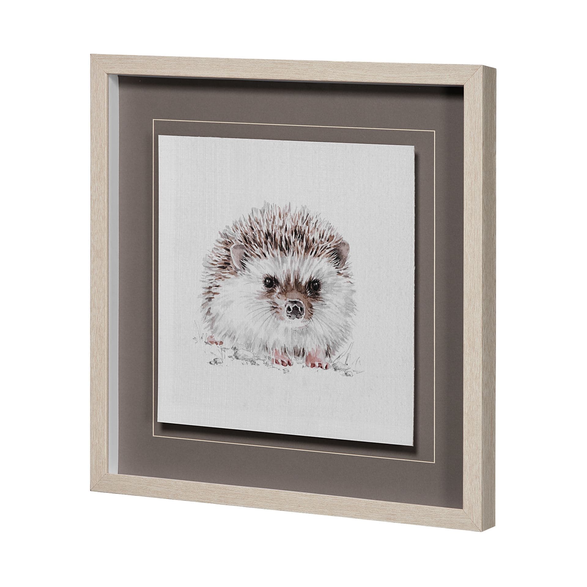 Forest Friends VII (HedgeHog) by Lisa Audit Hand Embellished Framed Art Print Matted under Glass — product photograph