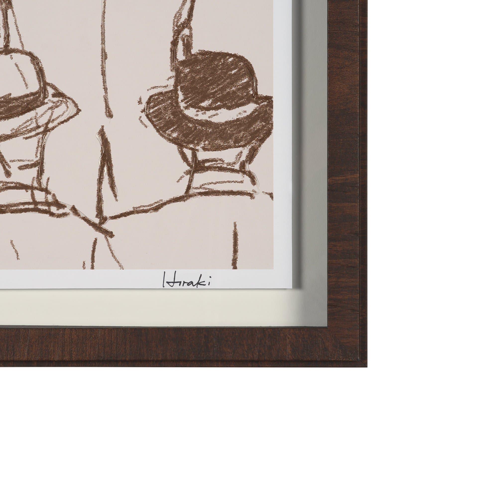 Hats & Bow Ties by Mercana Studio Hand-Embellished Framed Artwork Matted under Glass — product photograph