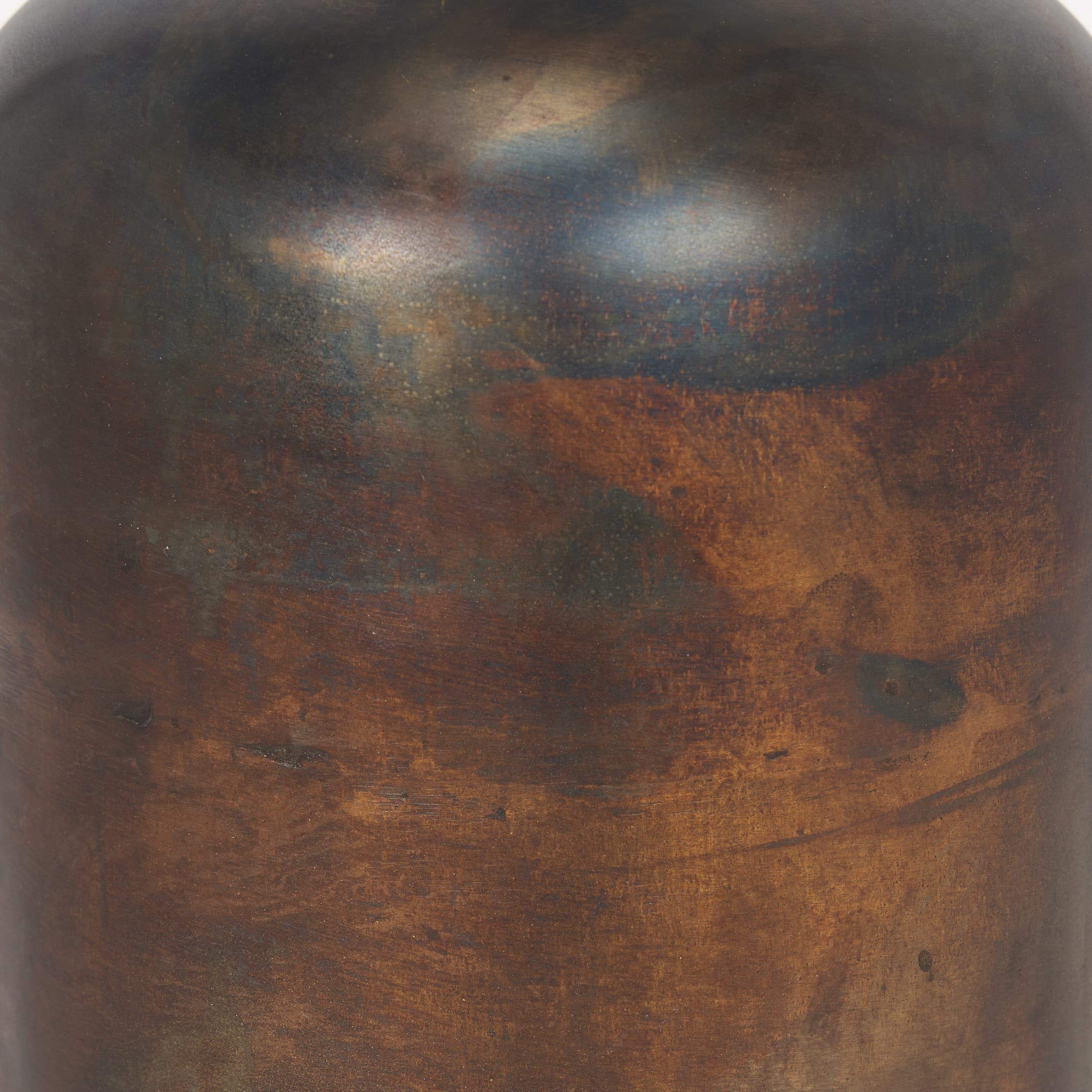 Daya Tall Antiqued Gold Metal Vase — product photograph