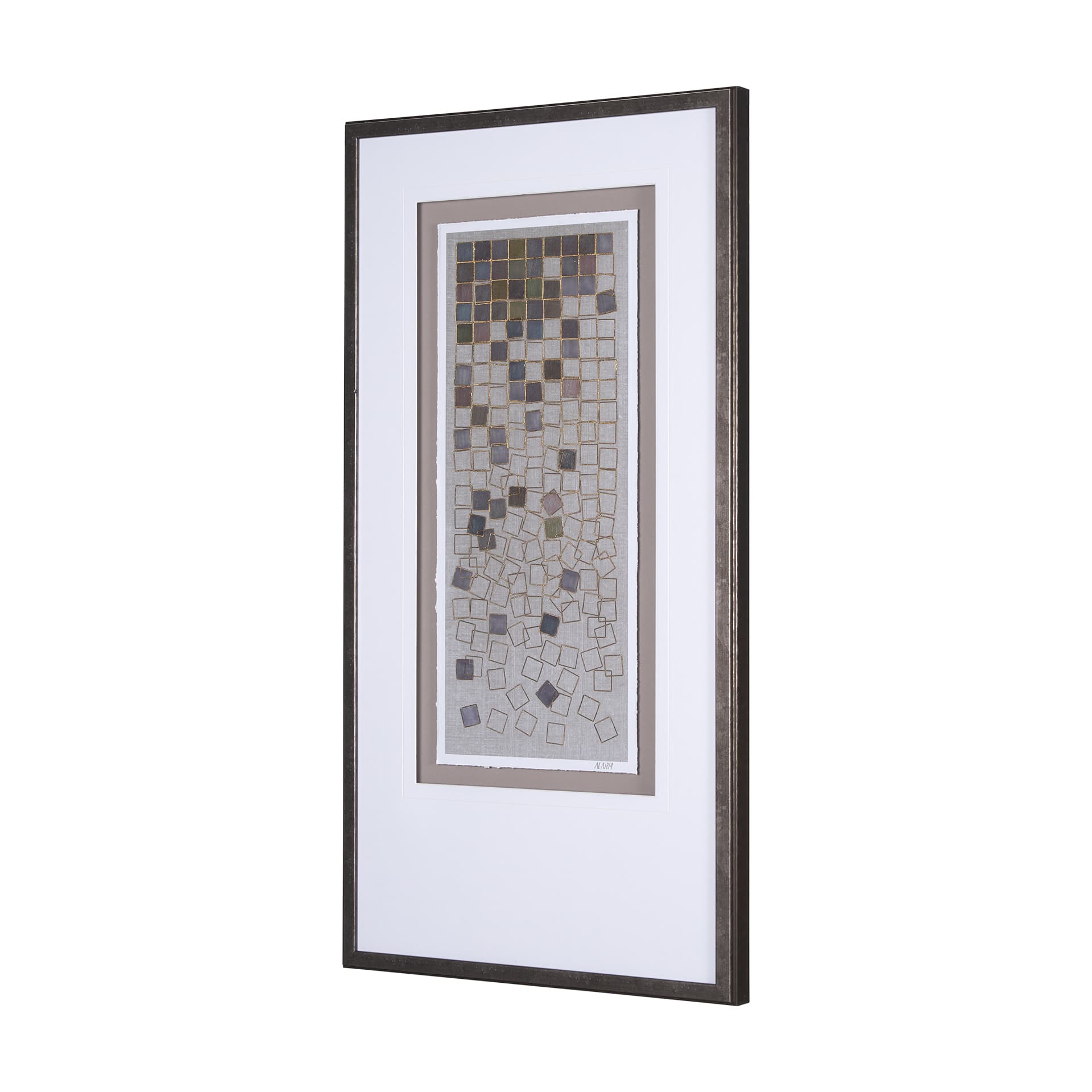 Broken Puzzle II by Mercana Studio a Hand Embellished Textured Framed Art Print Matted under Glass — product photograph