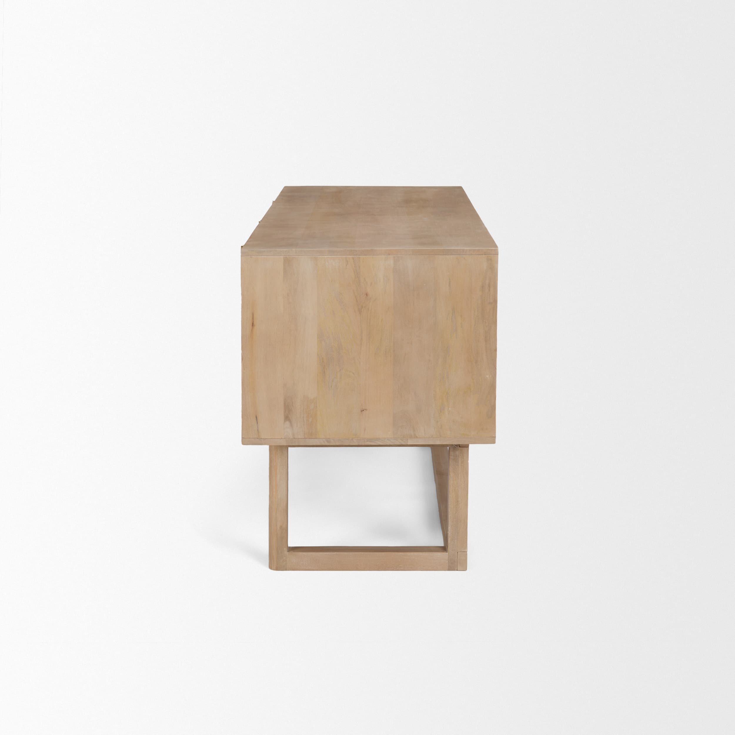 Grier 60" Light Brown Solid Wood W/Cane Office Desk — product photograph