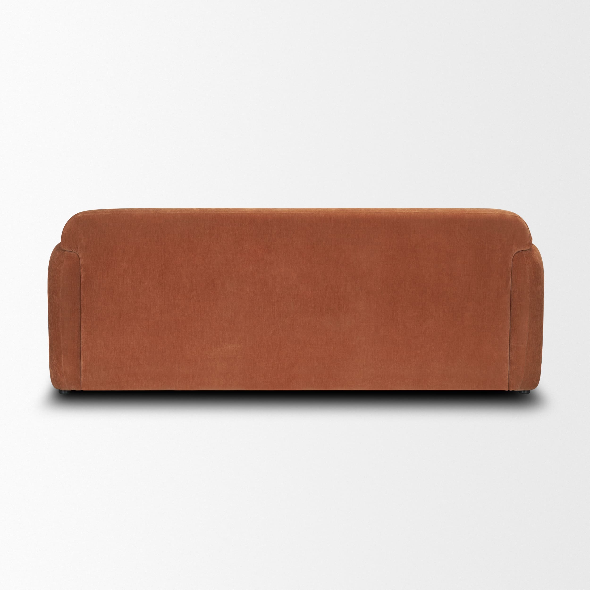 Saga Stonewashed Rust Chenille Fabric 3 Seater Sofa — product photograph