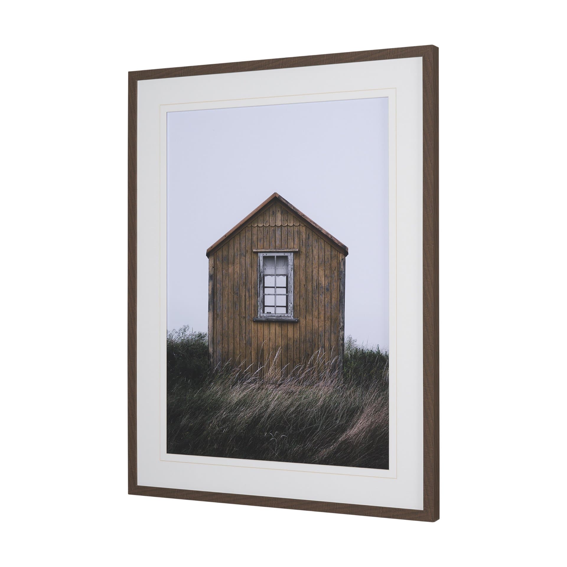 Beach Hut by Lotte Gronkjaer FramedPhoto Print Matted under Glass — product photograph