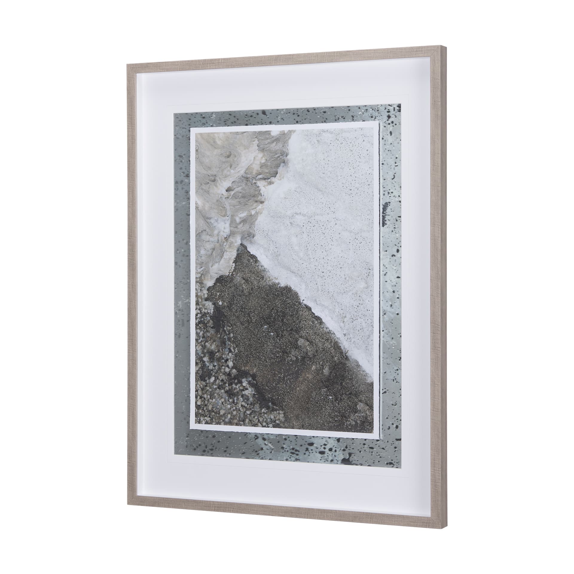 Mudslide IV by Mercana Studio a Hand Embellished Textured Framed Art Print Matted under Glass — product photograph