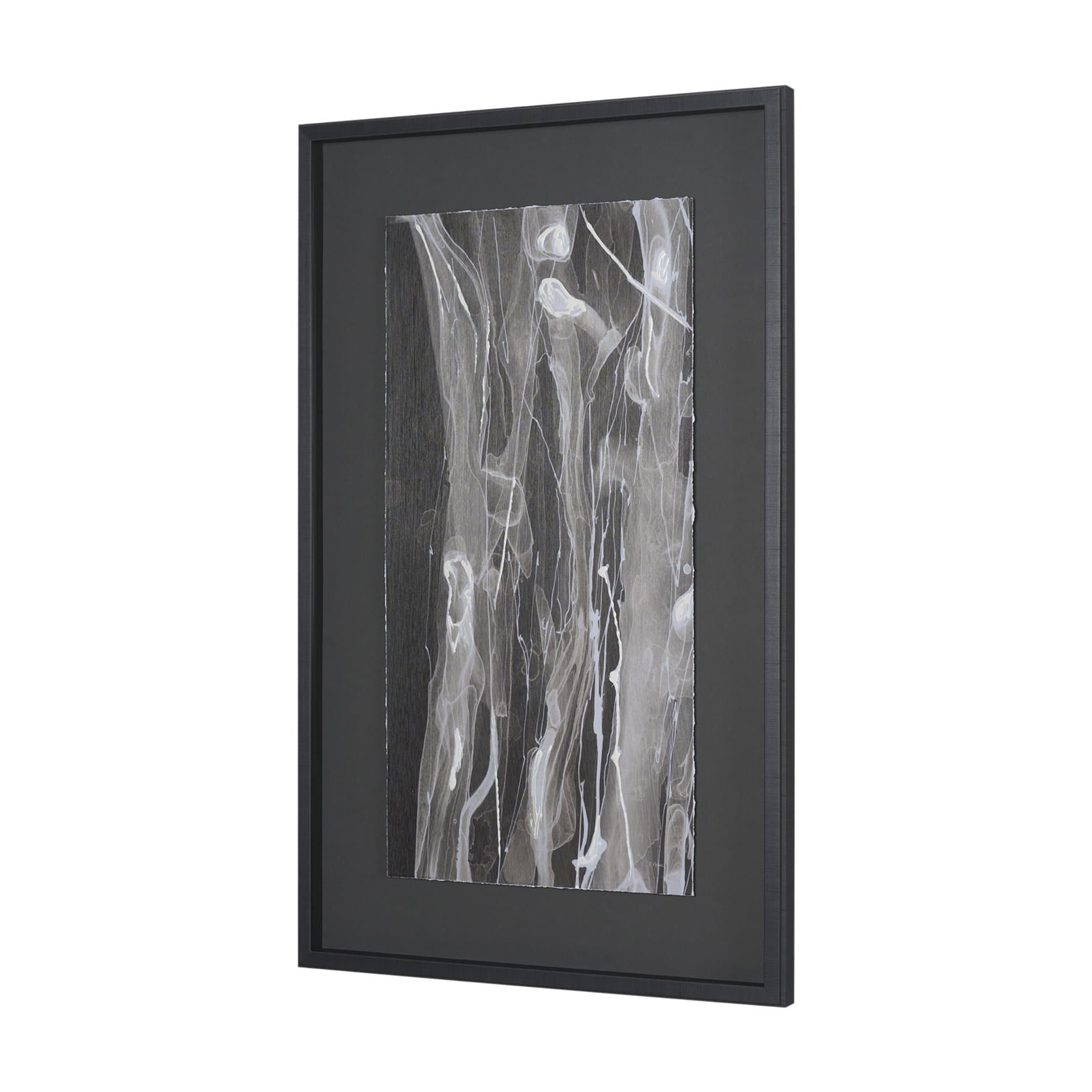 Stratum I by Natalia Boychenko-Tariq Hand-Embellished Textured Framed Artwork Matted under Glass — product photograph