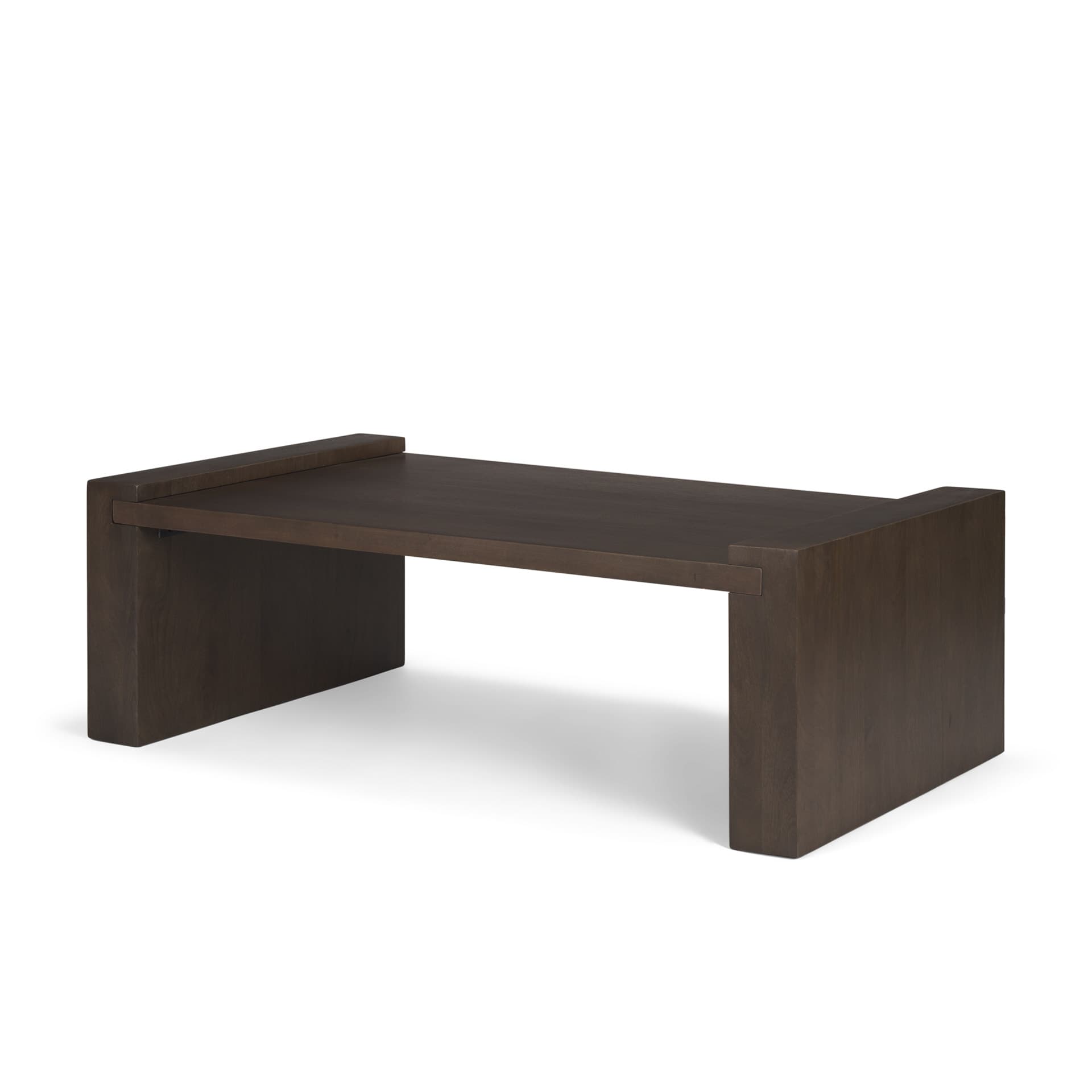 Wesson Dark Brown Wooden Rectangular Coffee Table — product photograph