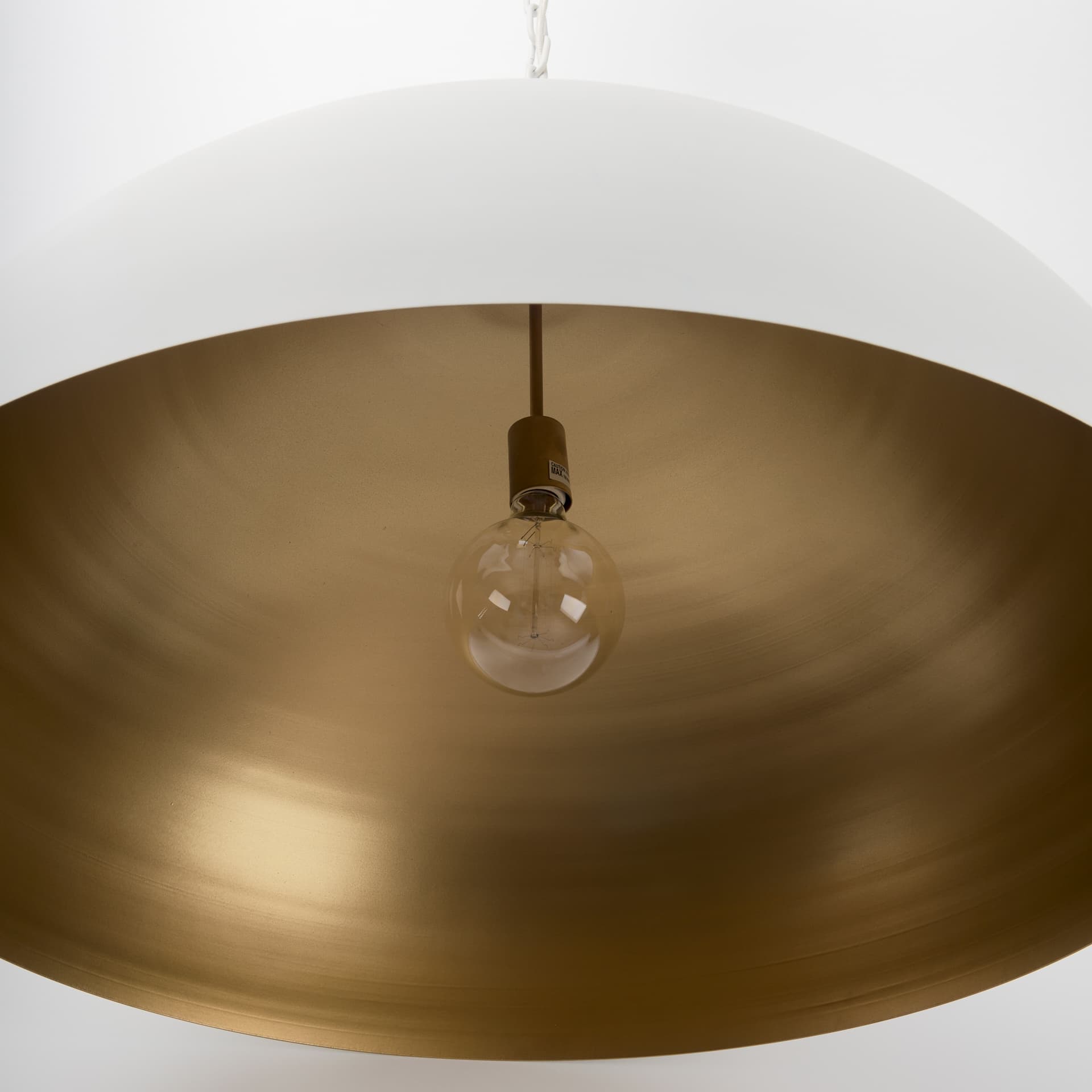 Doma 36" Round White Dome Pendant Light — product photograph