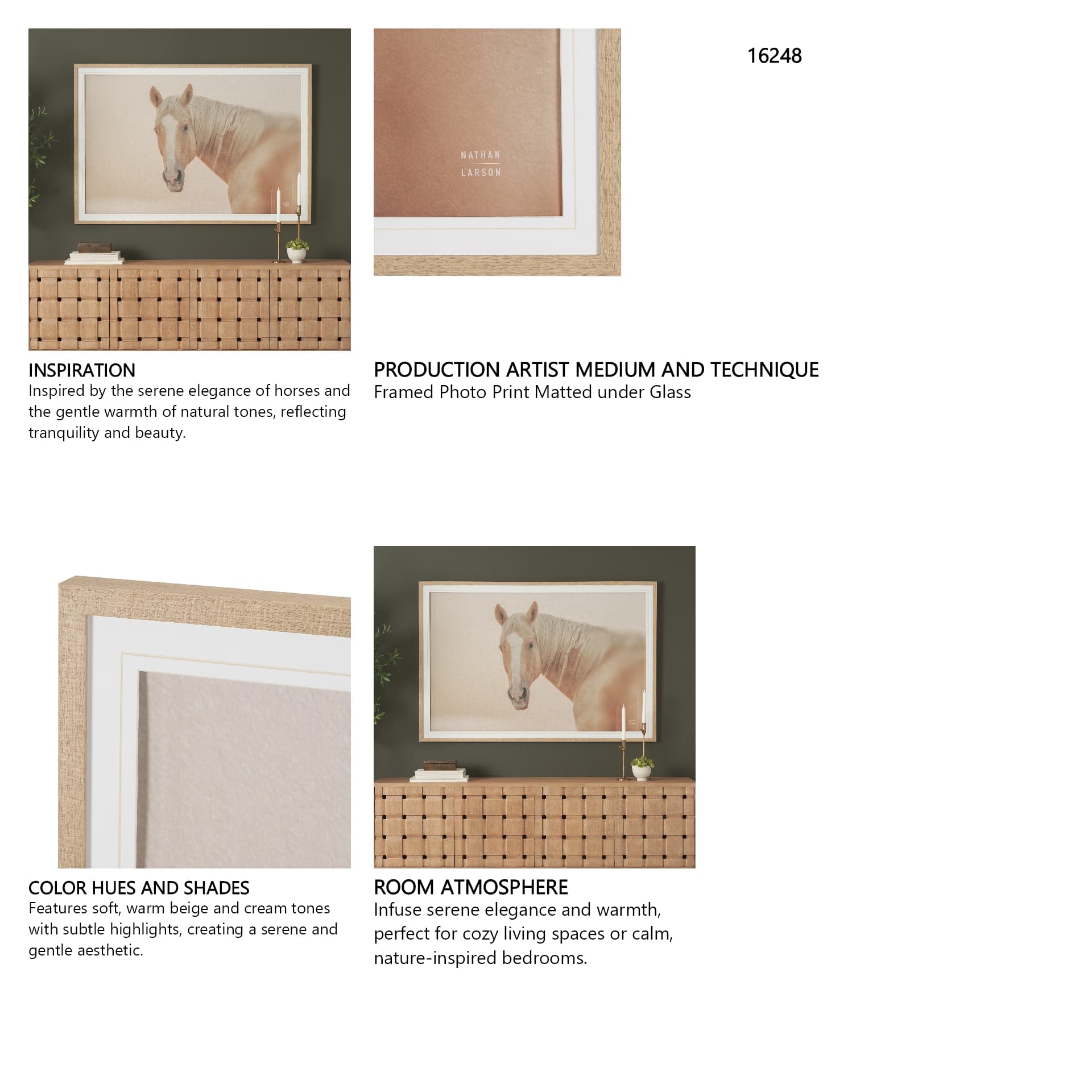 Looking Back by Nathan Larson FramedPhoto Print Matted under Glass — in a styled room