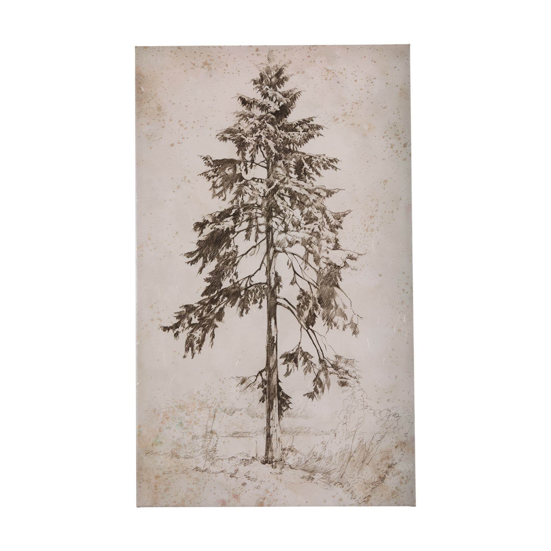 Westcoast Tree Drawing II by Mercana Studio a Hand Embellished Textured Canvas — product photograph