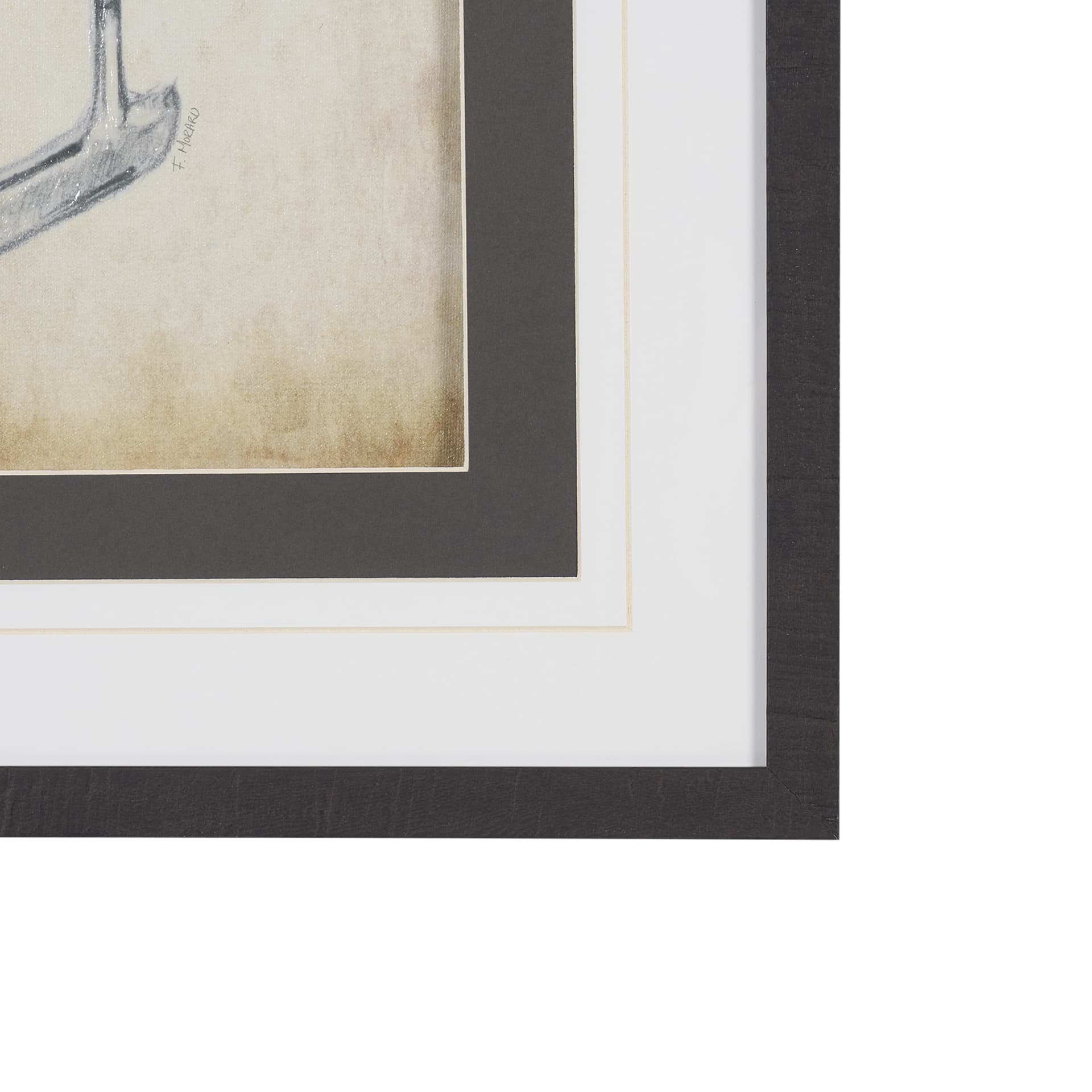 Vintage Golf Club III by Mercana Studio Hand-Embellished Textured Framed Artwork Matted under Glass — product photograph