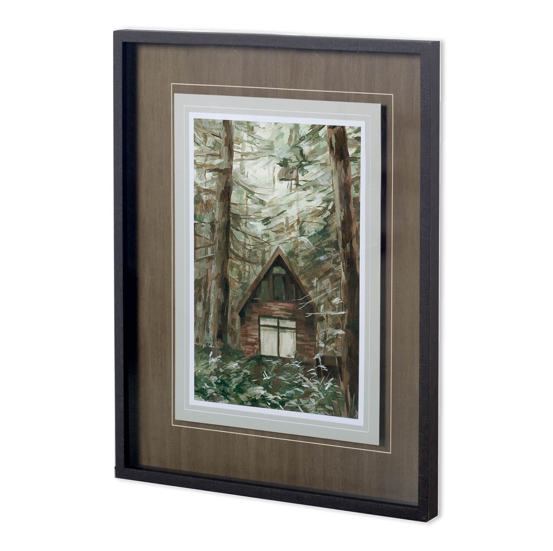 Deep Woods I by Mercana Studio a Hand Embellished Textured Framed Photo Art Print Matted under Glass — product photograph
