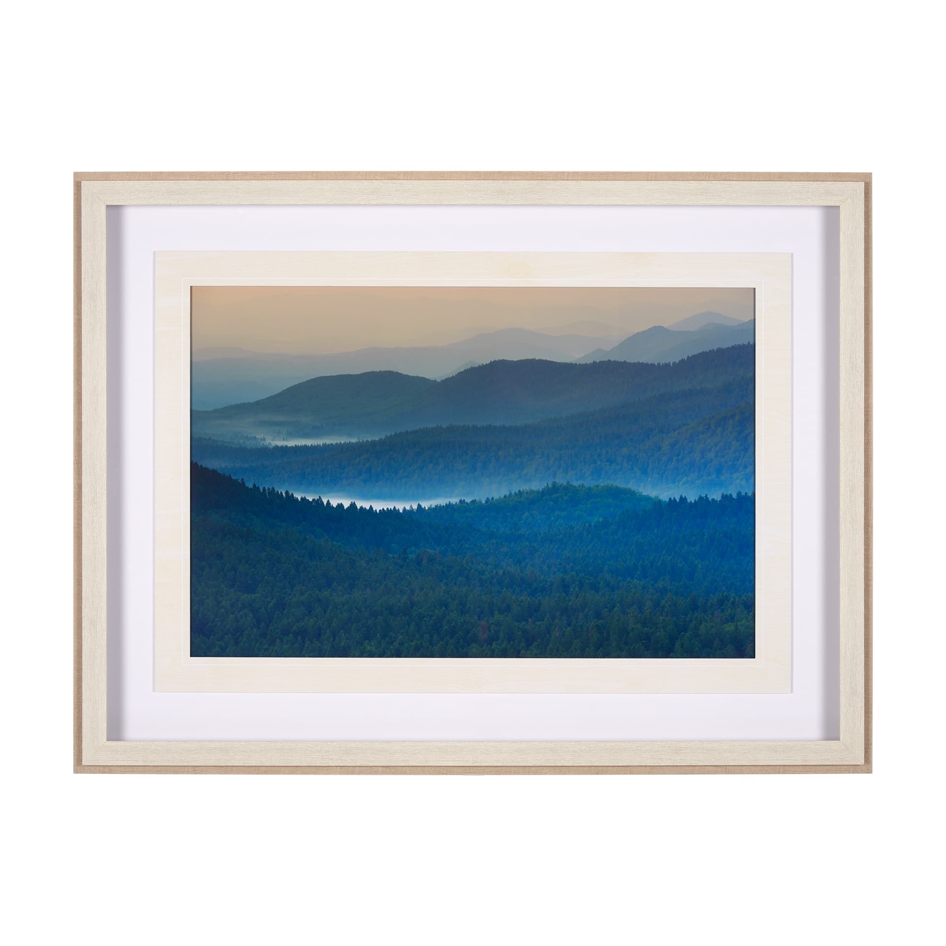 Mountain Fade by Staffan Widstrand a Hand Embellished Textured Framed Art Photo Matted under Glass — product photograph