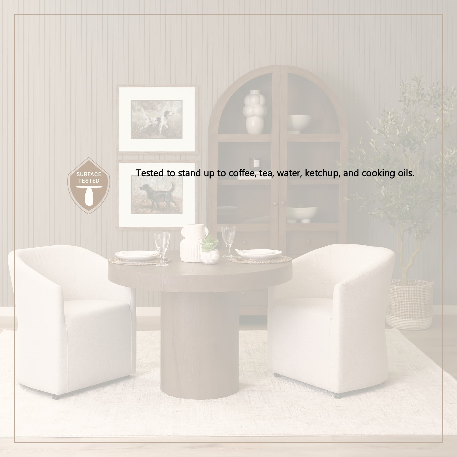 Lyonne 42" Round Pedestal Dining Table | Modern | Brown Wood | Seats 4 — product photograph