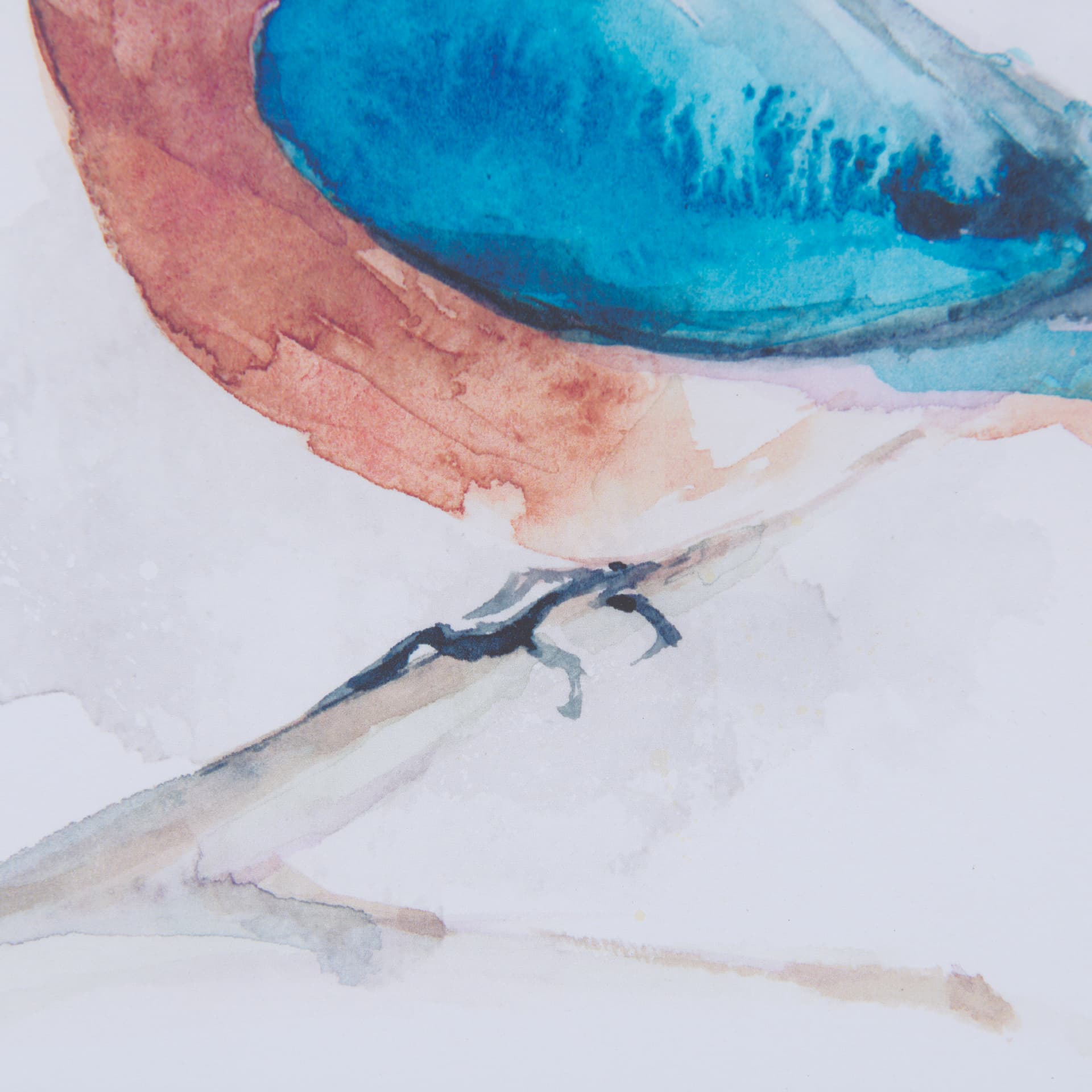 Eastern Blue V by Mercana Studio a Hand Embellished Textured Framed Art Print Matted under Glass — product photograph