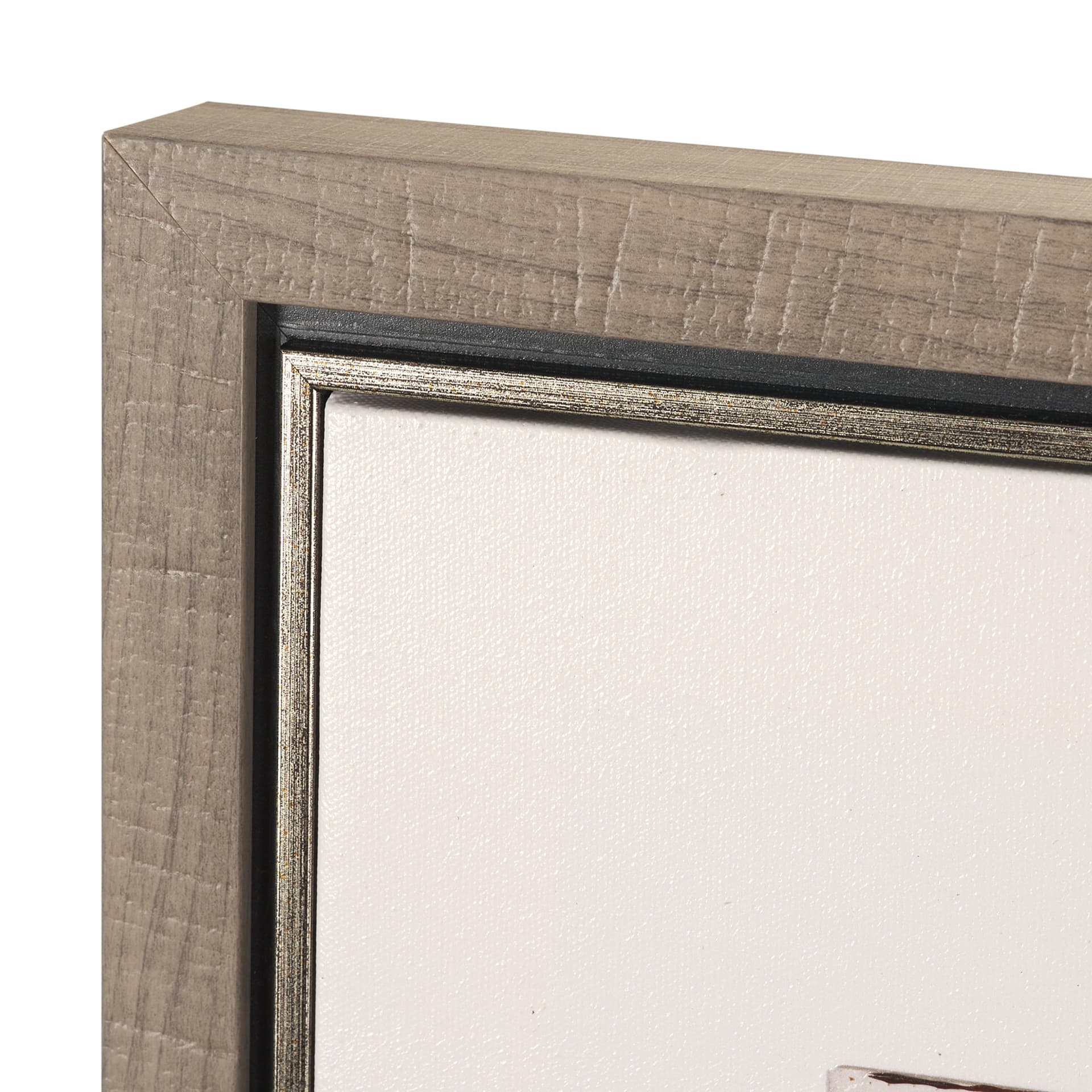 Glazed Echoes White I by Cartissi Hand-Embellished Textured Framed Canvas Artwork — product photograph