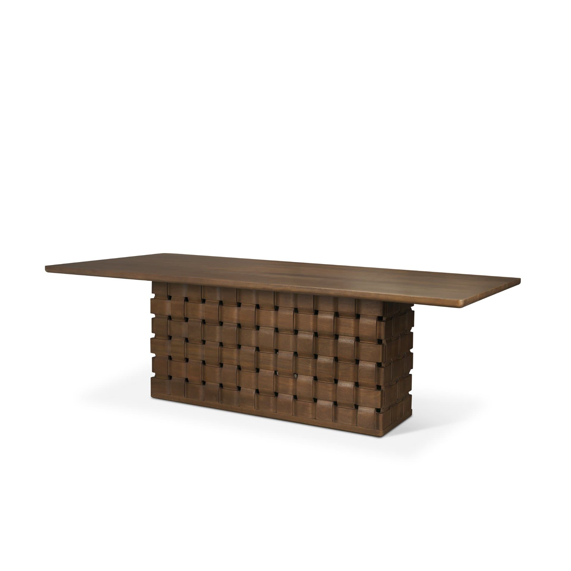 Trellyn 94"L x 44"W Rectangular Dining Table | Modern | Dark Brown Wood | Seats 8 — product photograph
