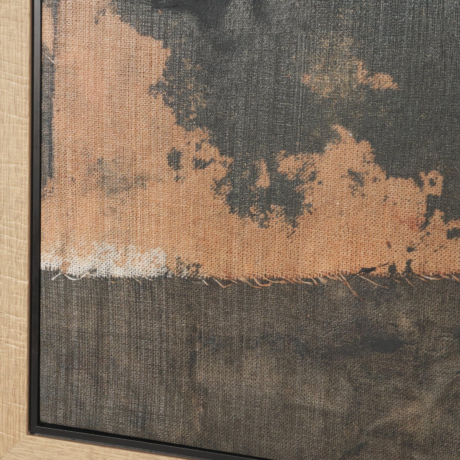 Textural Echo - Fragment by Kristine Hegre Hand-Embellished Textured Framed Canvas Artwork — product photograph