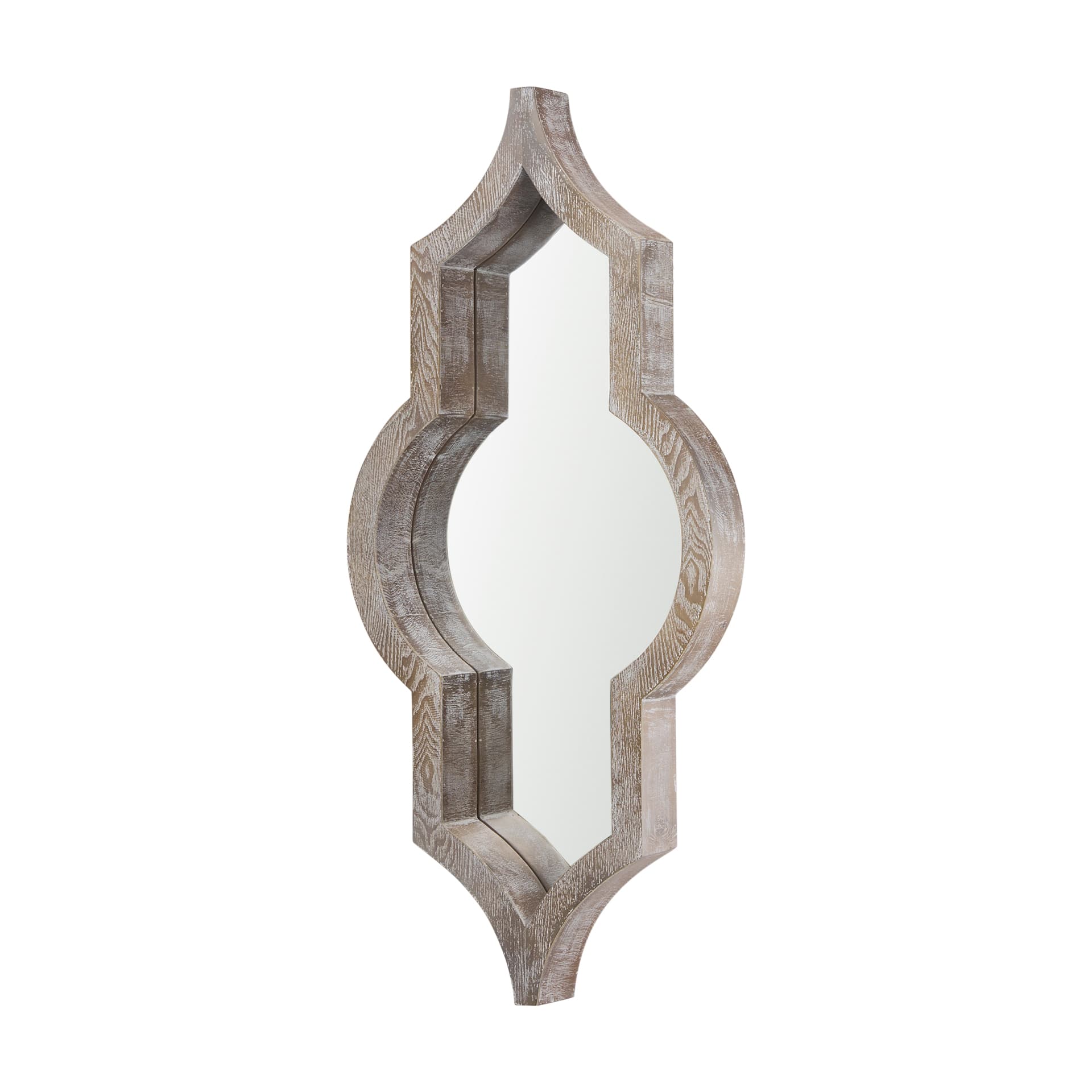 Tamanar 15.0 x 3.0 x 34.1 Light Brown Wood Frame Wall Mirror — product photograph