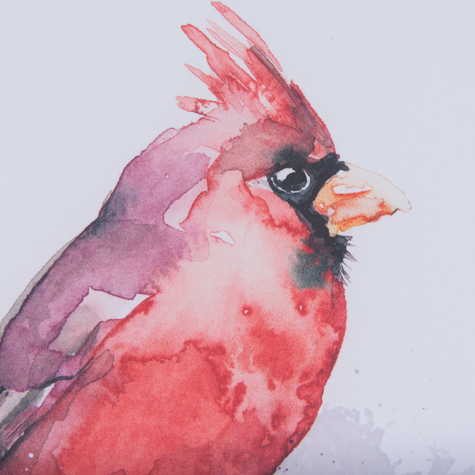 Cardinal II by Mercana Studio a Hand Embellished Textured Framed Art Print Matted under Glass — product photograph