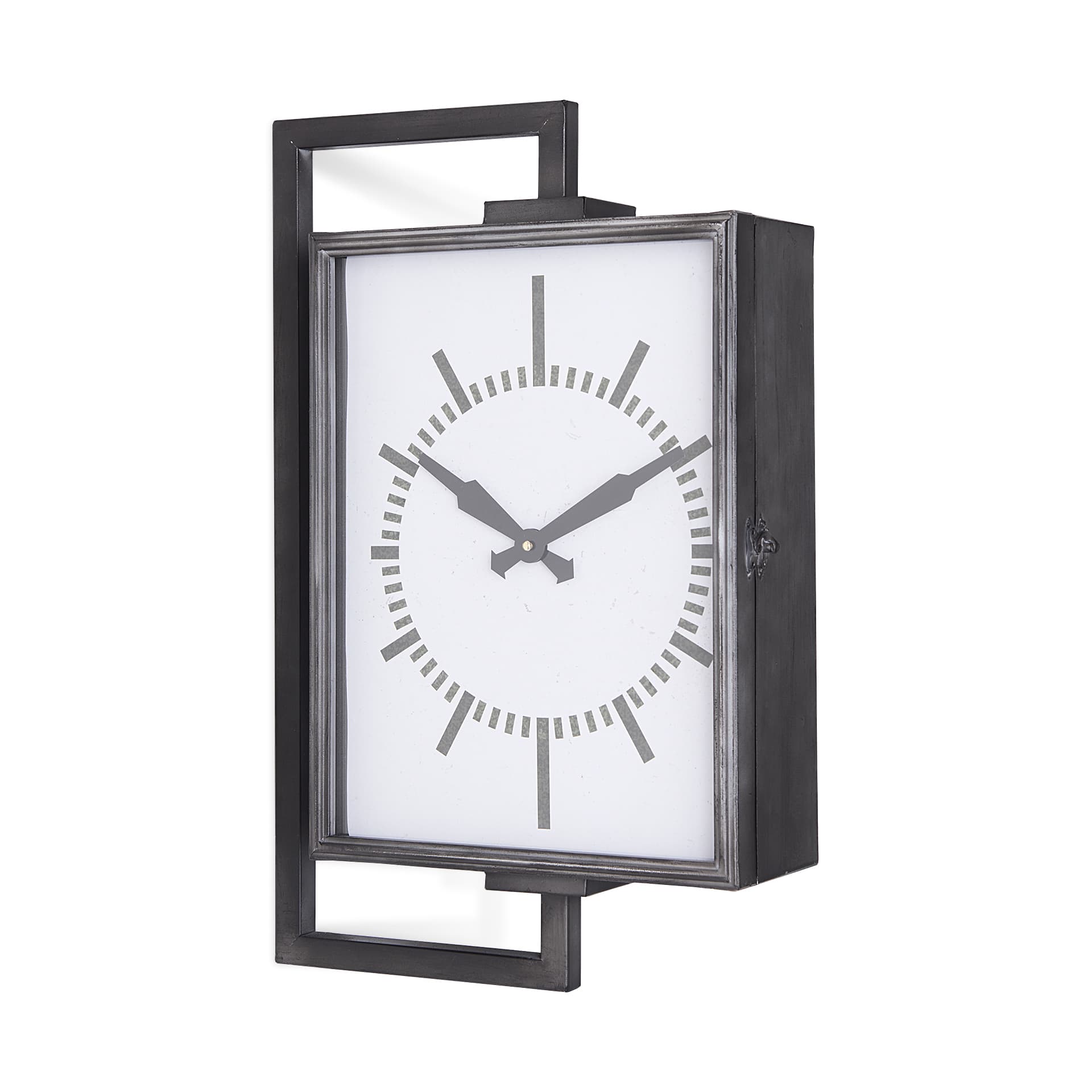 Hagar Rectangular Large Industrial Wall Clock — product photograph