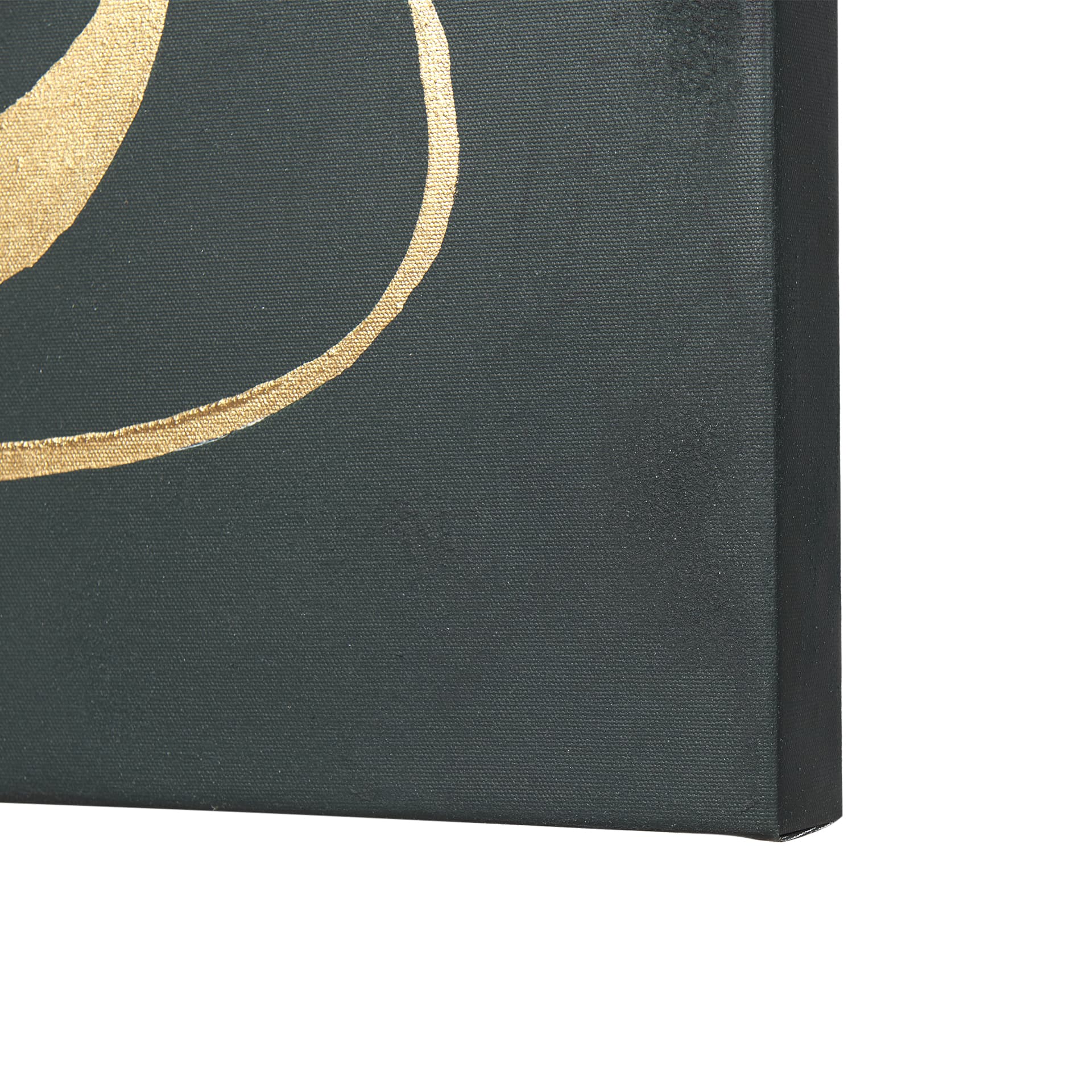 Free Lines Dark Green by Mercana Studio a Hand Embellished Textured Canvas — product photograph