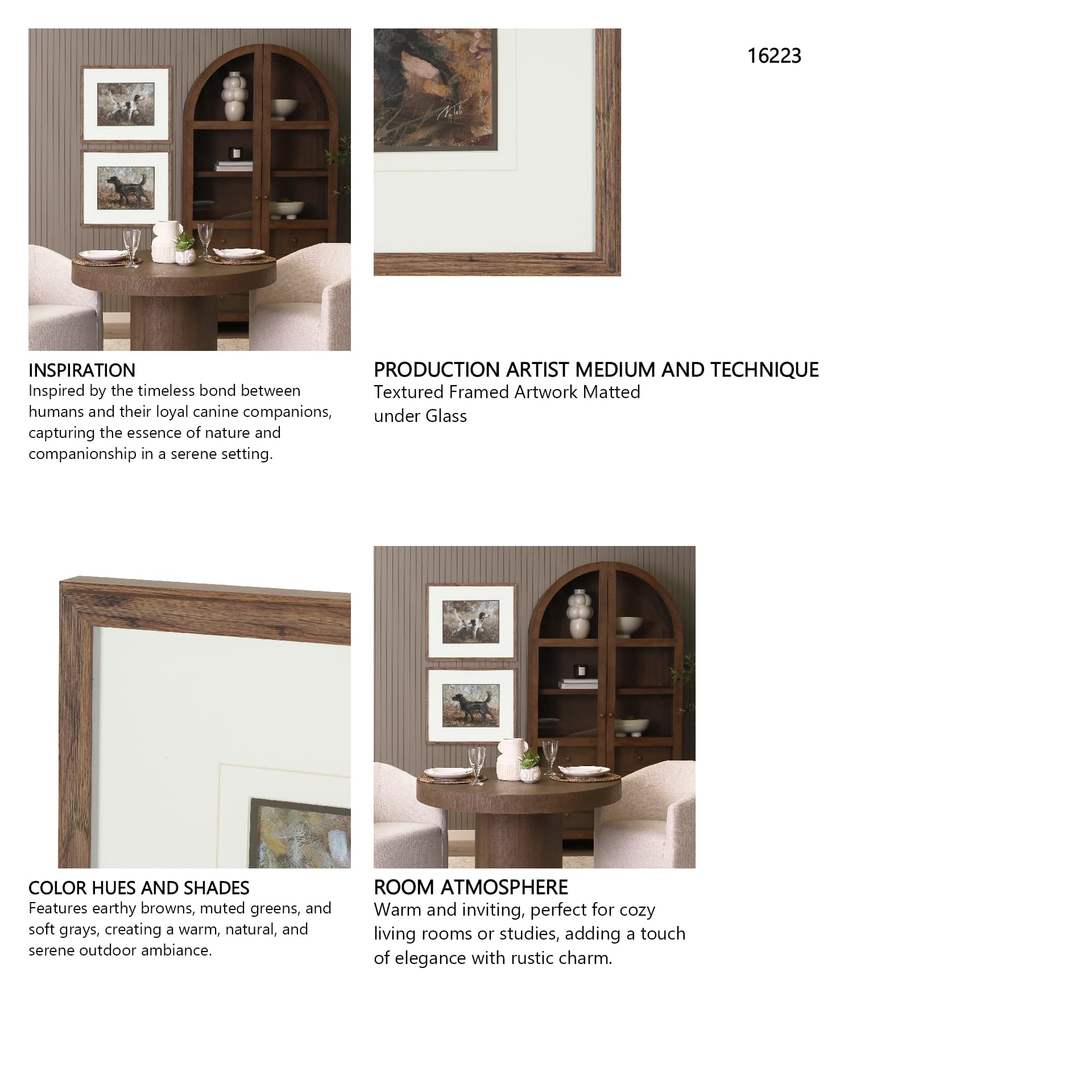 The Loyal Tracker II by Mercana Studio Textured Framed Artwork Matted under Glass — in a styled room