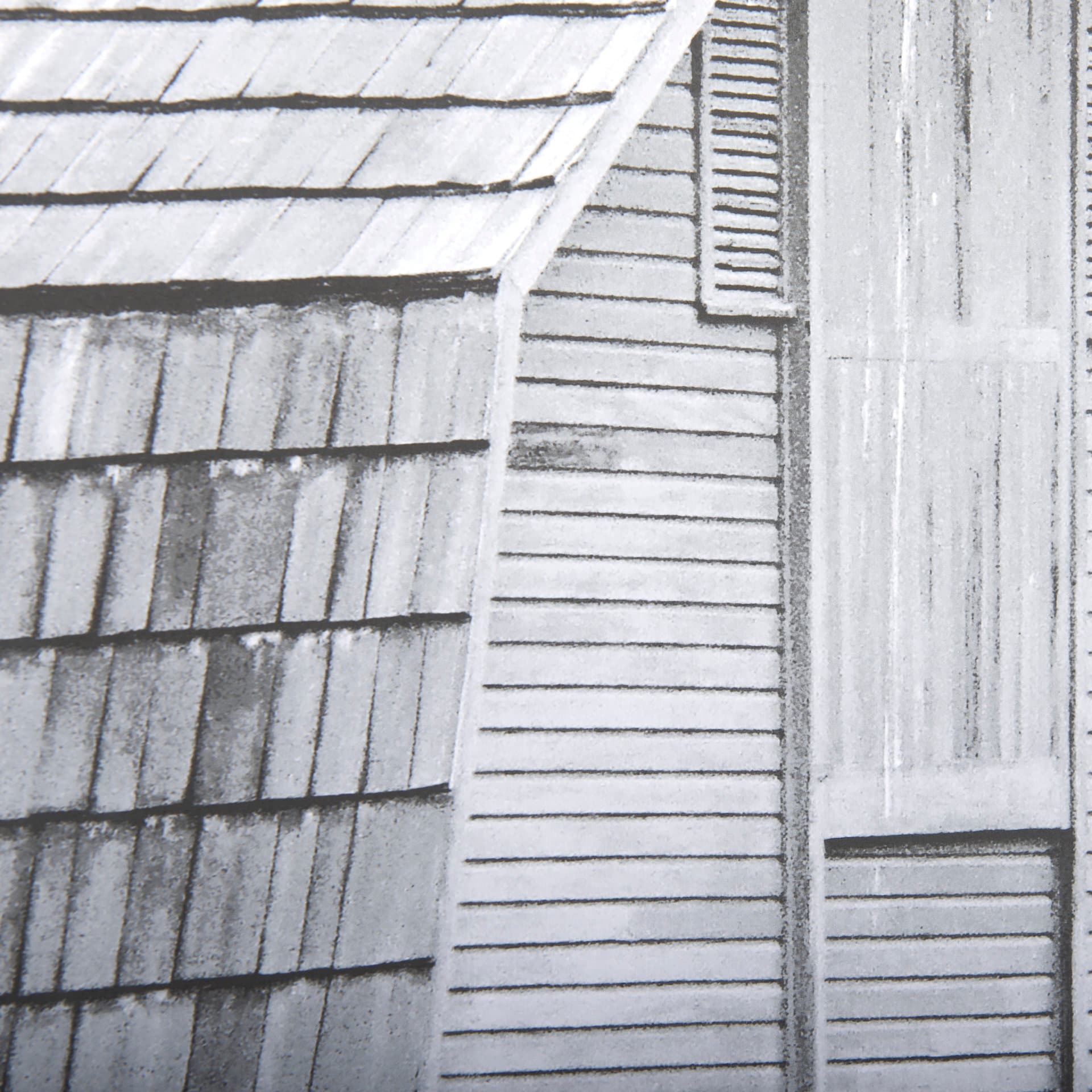 Grey & White Barn I by Mercana Studio Hand Embellished Textured Framed Photo Art Print Matted under — product photograph