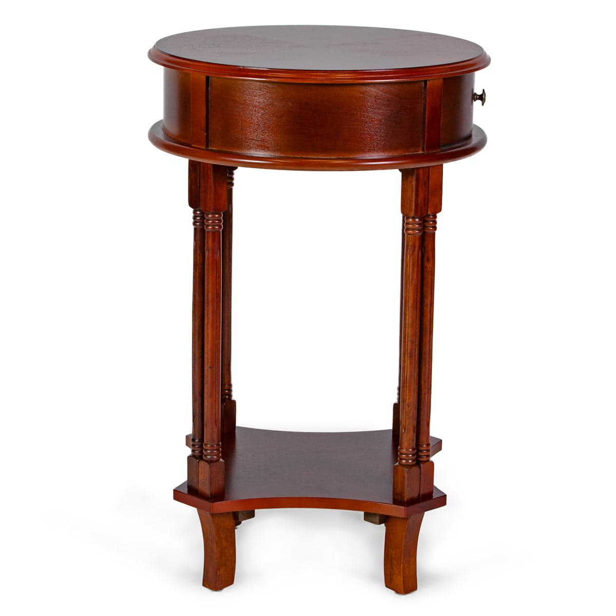 Round Accent Table HR23 Cherry Finish — product photograph