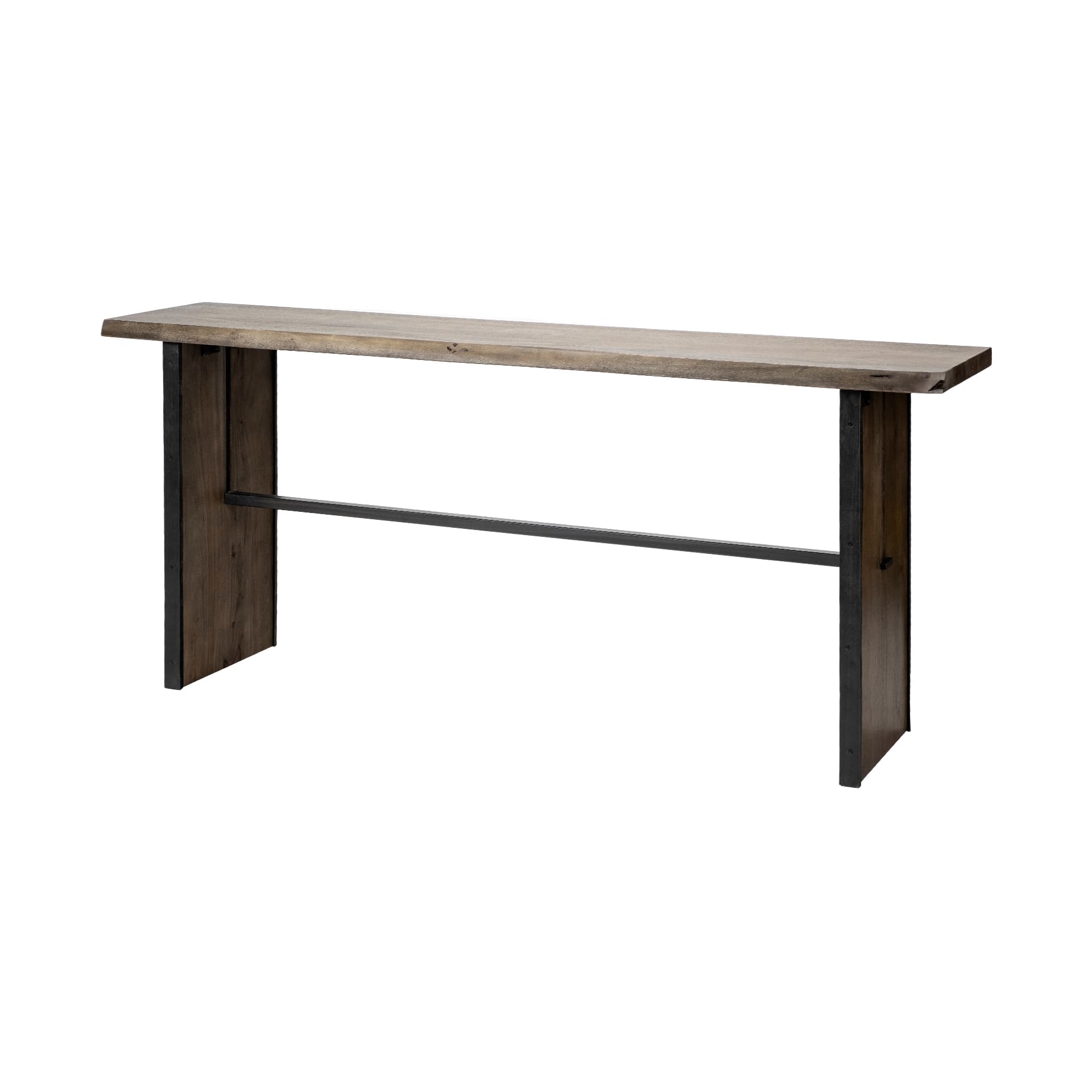 Ledger II 70L x 17W x 30H Live-Edge Wooden Brown Console Table — product photograph