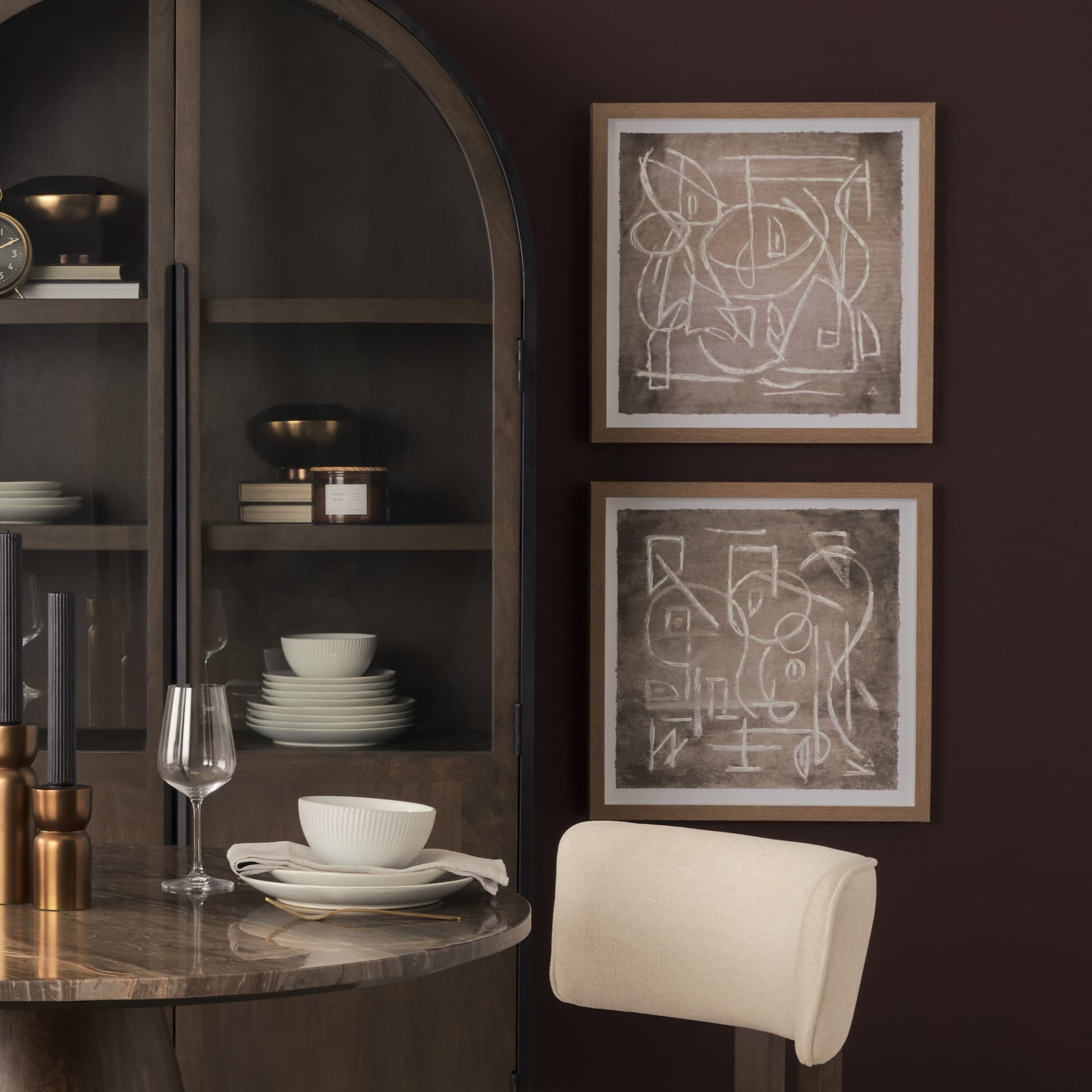 Obscure I by Mercana Studio Hand Embelished Framed Artwork Matted under Glass — product photograph