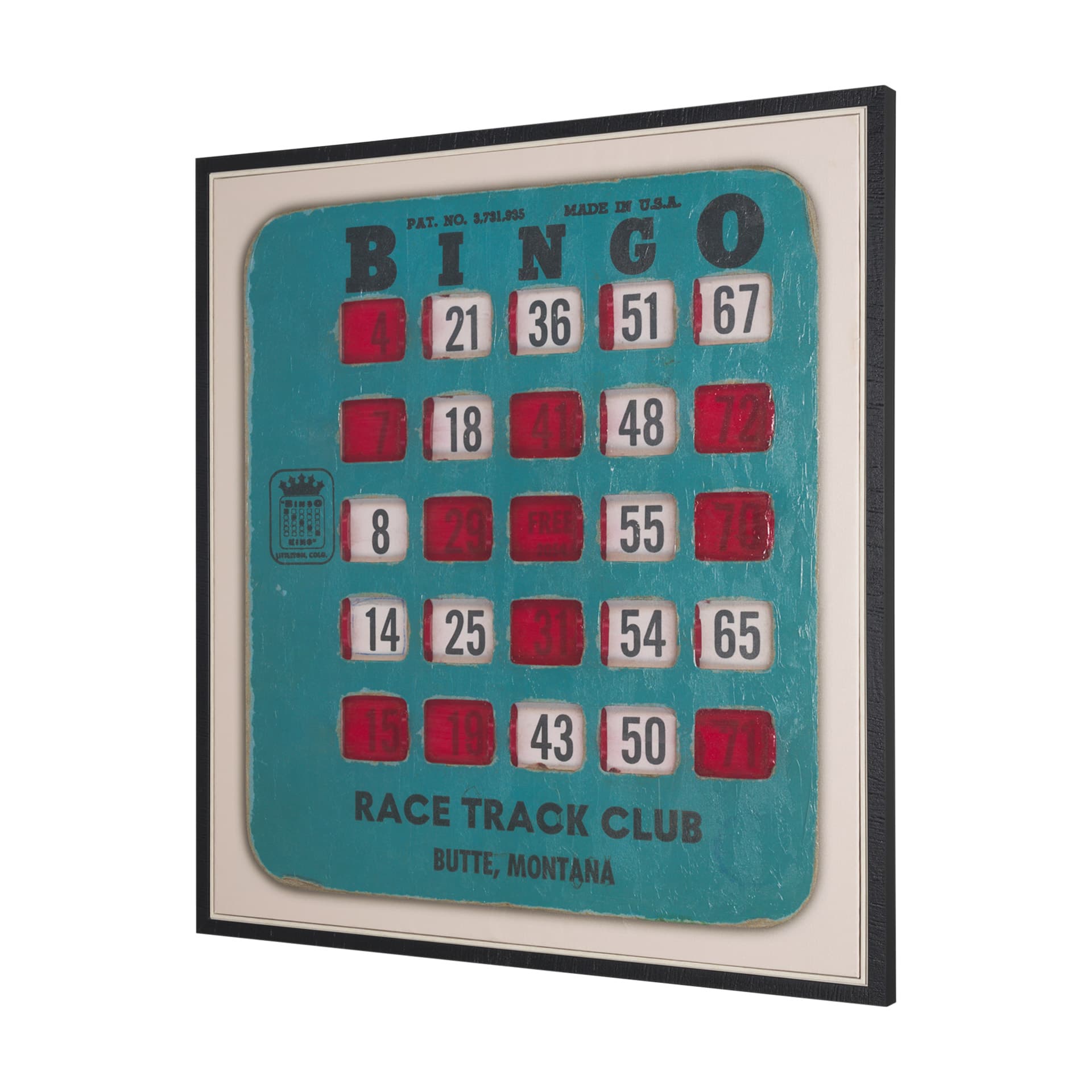 Chasing Numbers II Bingo Card by Mercana Studio a Hand Embellished Textured Framed Canvas — product photograph