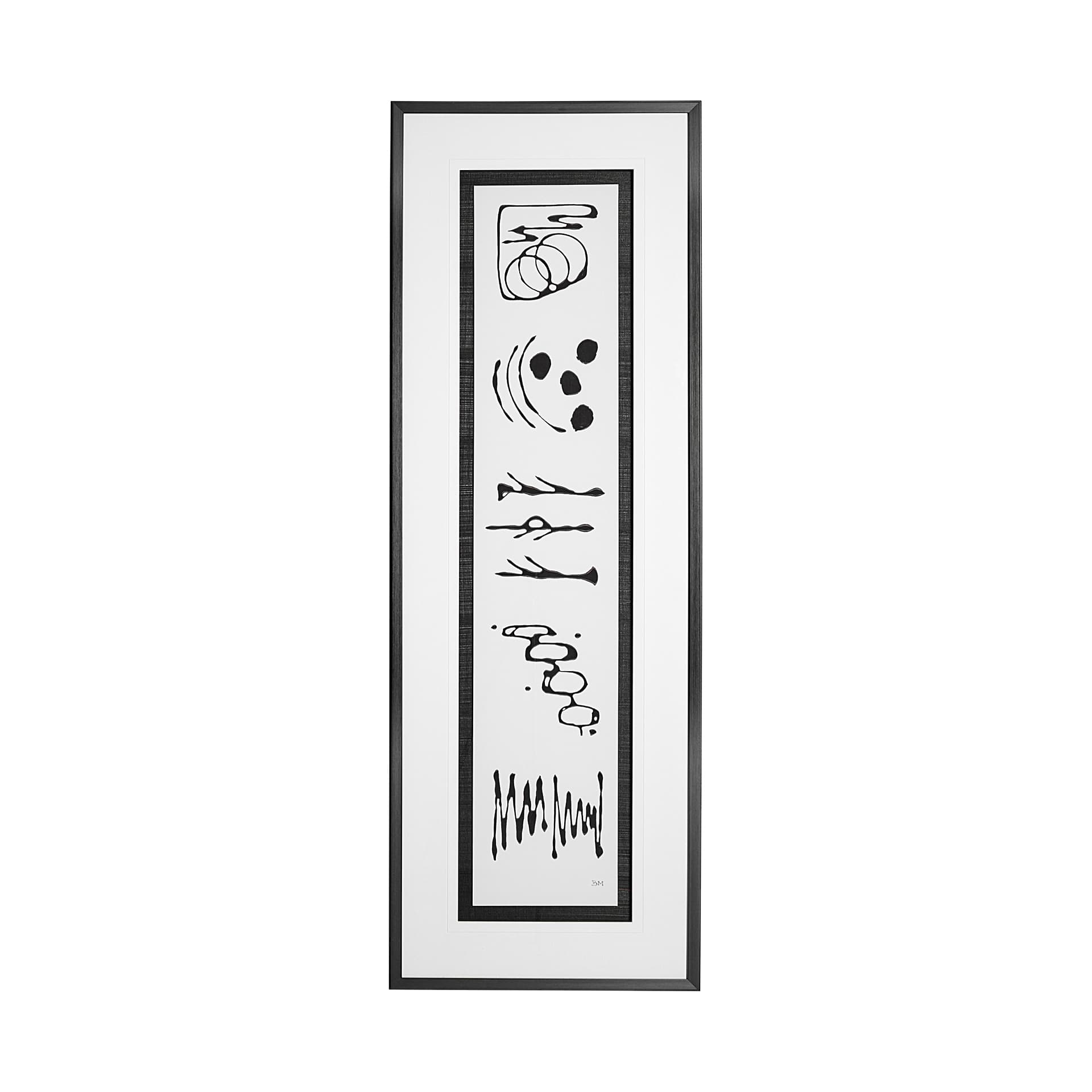 Ancient Notes II by Mercana Studio a Hand Embellished Textured Framed Art Print Matted under Glass — product photograph