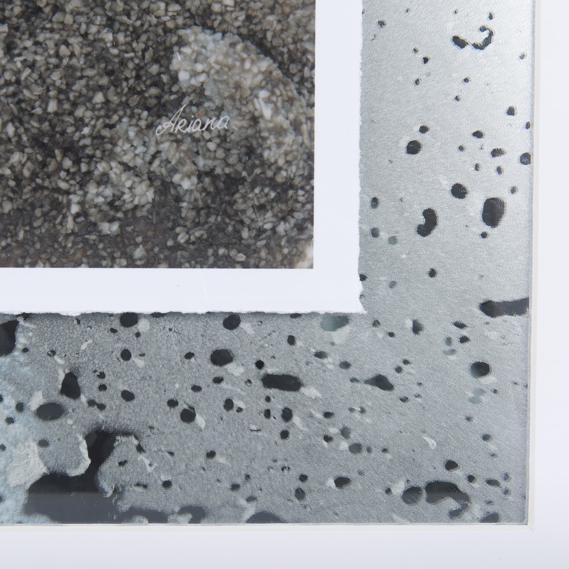 Mudslide IV by Mercana Studio a Hand Embellished Textured Framed Art Print Matted under Glass — product photograph