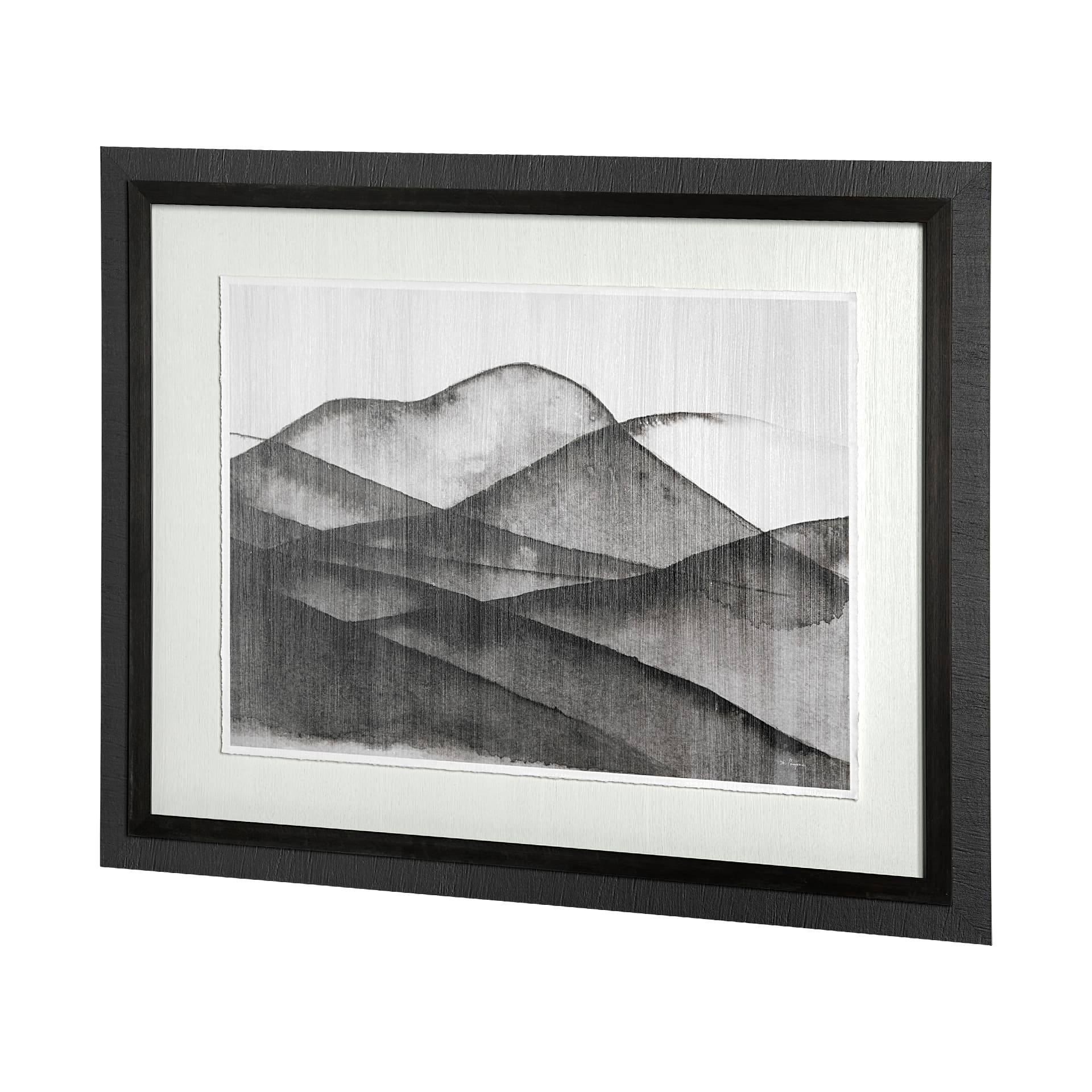 Beyond the Rainy Hills II by Mercana Studio Hand Embellished Framed Art Print Matted under Glass — product photograph