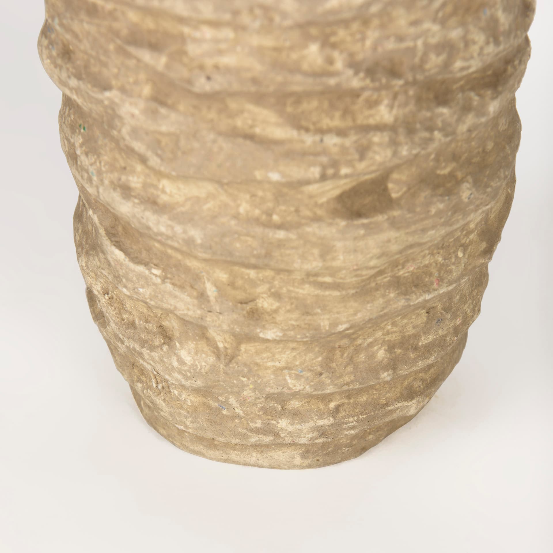 Kamli Small Beige Paper Mache Vase — product photograph