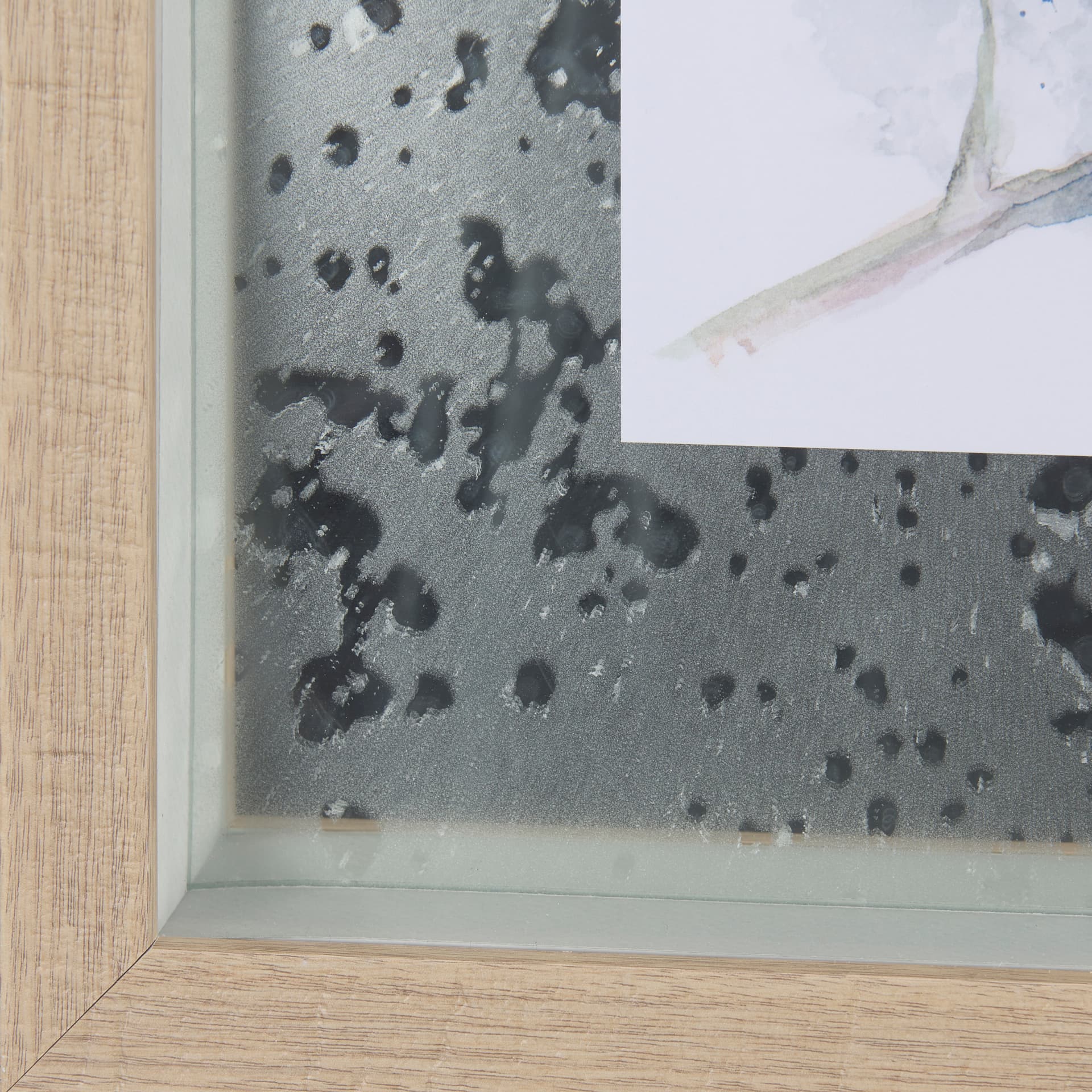 Eastern Blue VI by Mercana Studio a Hand Embellished Textured Framed Art Print Matted under Glass — product photograph