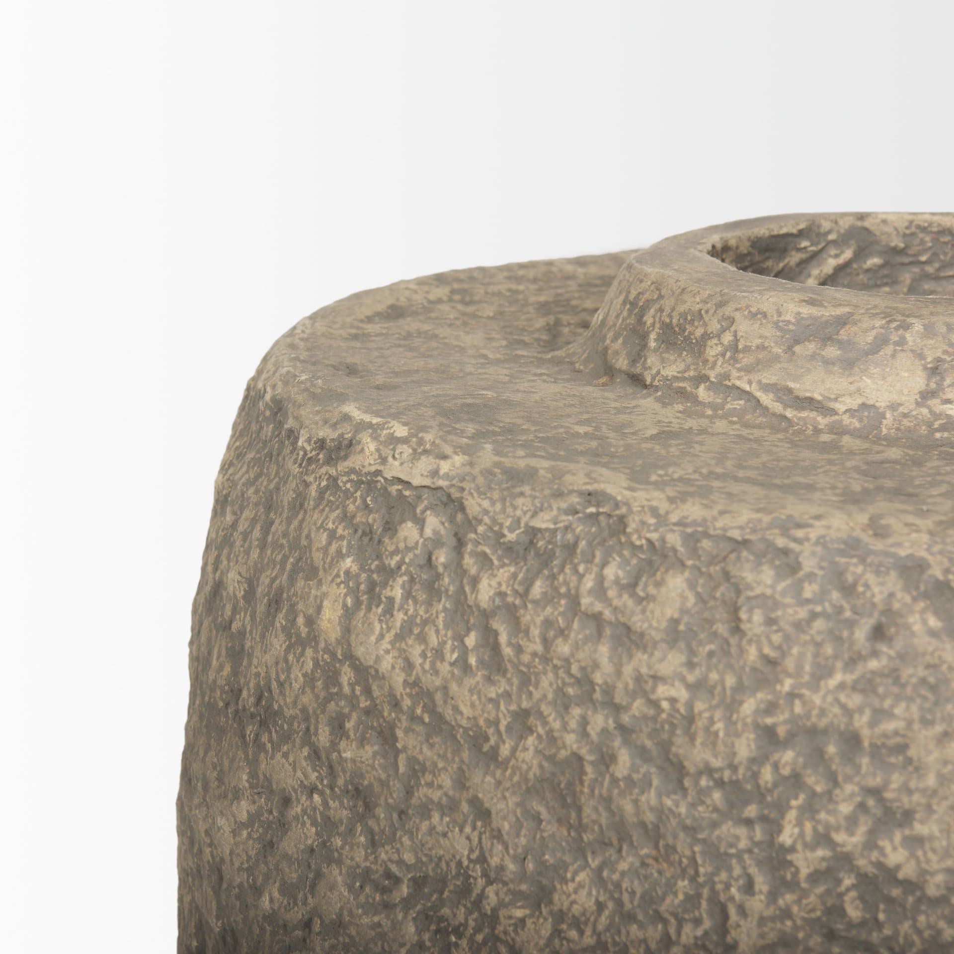 Rama Large Gray Paper Mache Floor Vase — product photograph
