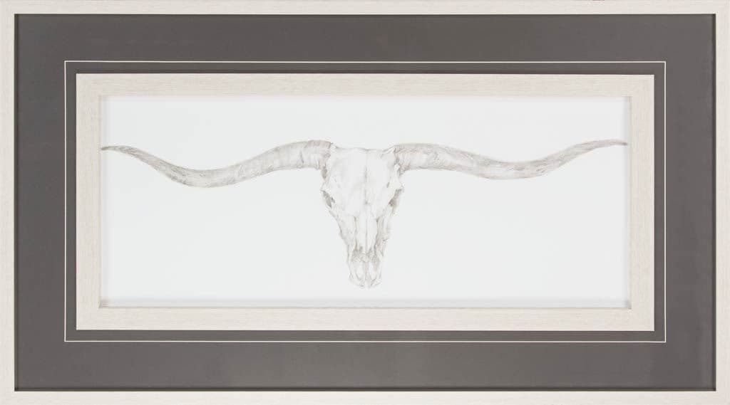 Western Skull Mount III by Harper a Framed Art Print Matted under Glass — product photograph