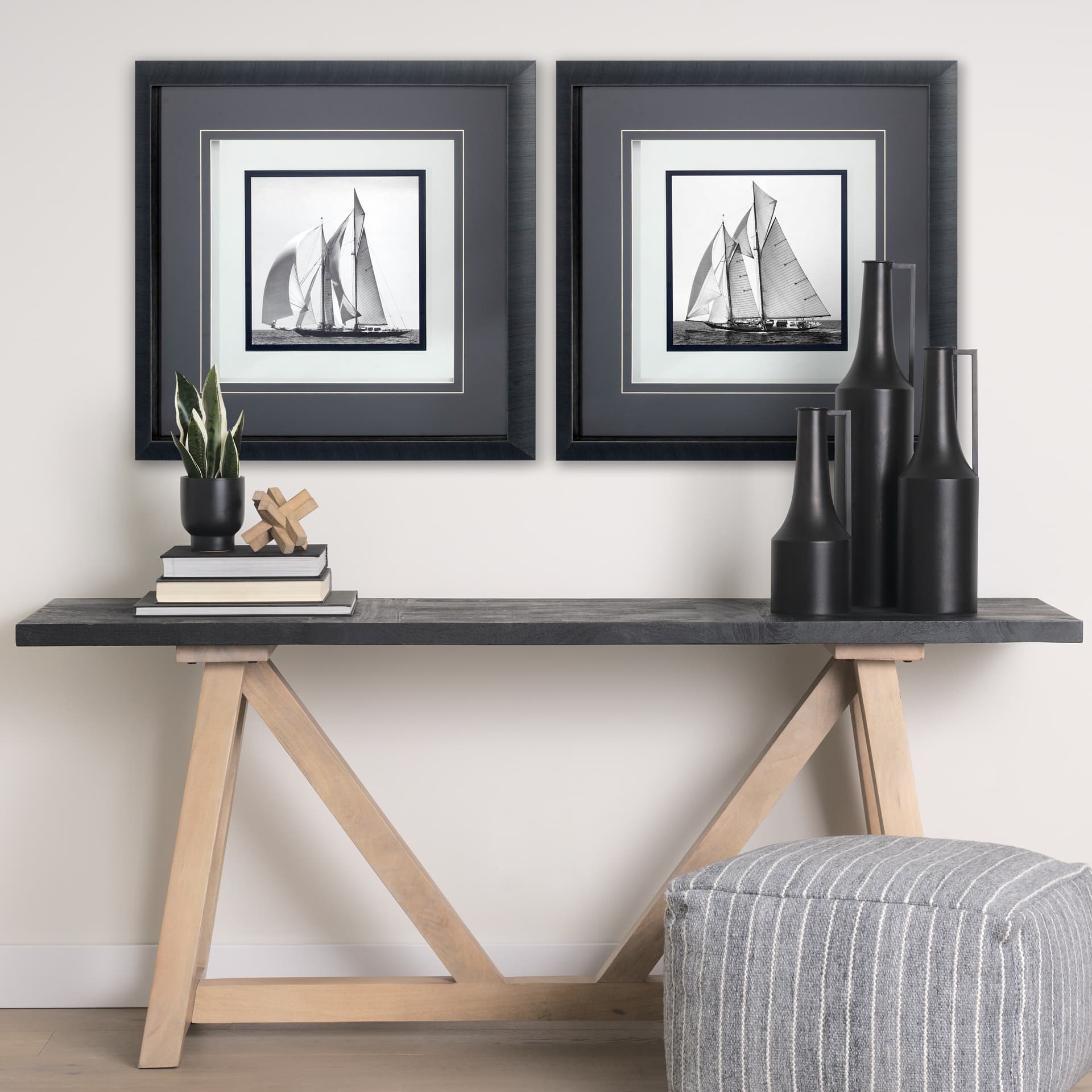 Adrift I by Jorge Llovet a Framed Photo Art Print Matted under Glass — in a styled room