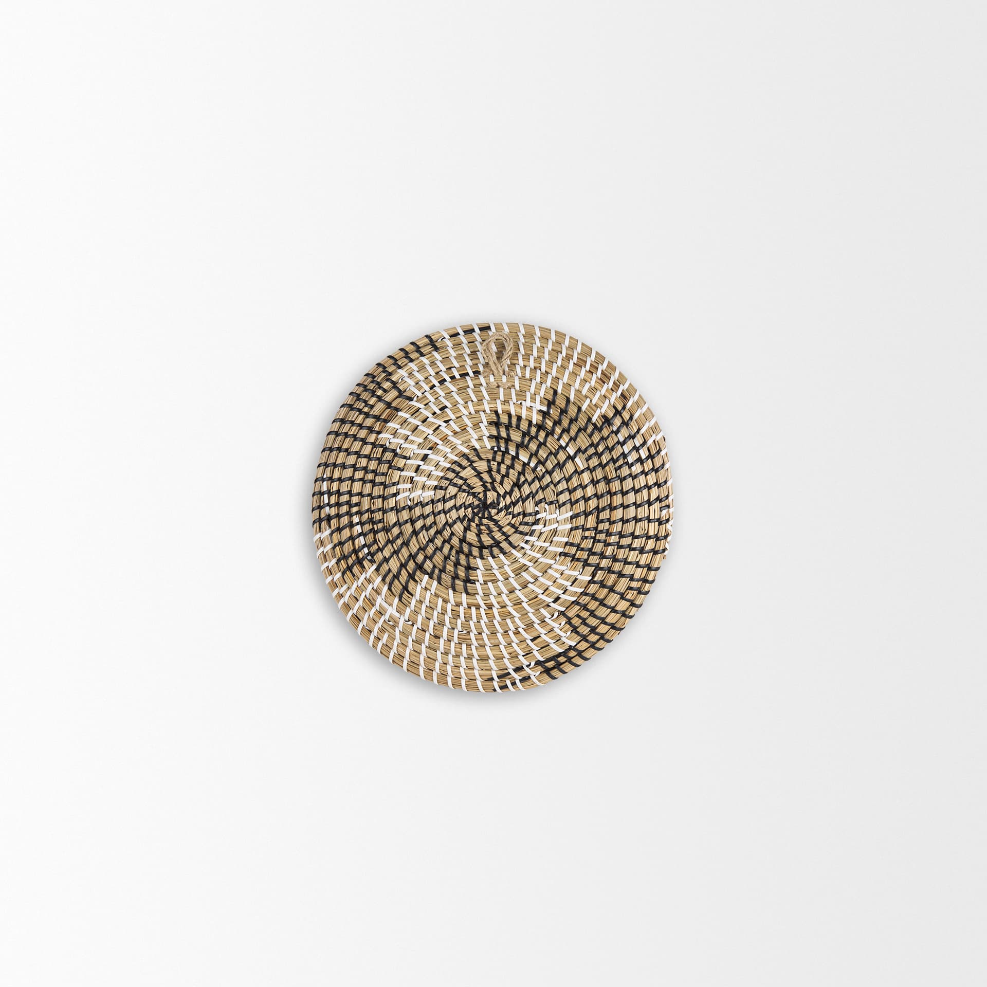 Luna 12.0L x 12.0W x 2.0H Light Brown Seagrass Round Wall Hanging Plate — product photograph