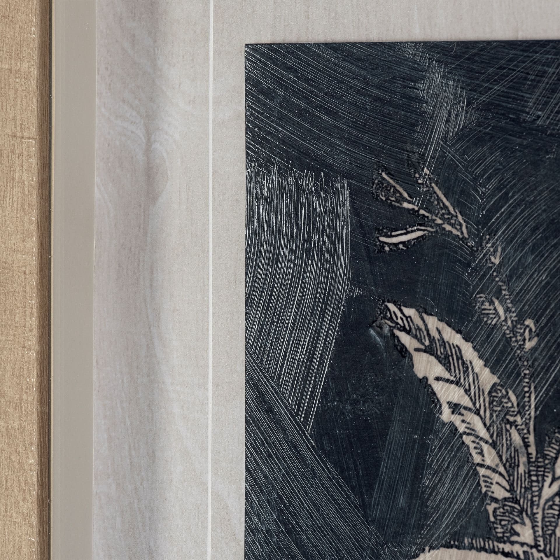 Vintage Fruit & Floral III by Megan Meagher Hand Embellished Framed Art Print Matted under Glass — product photograph