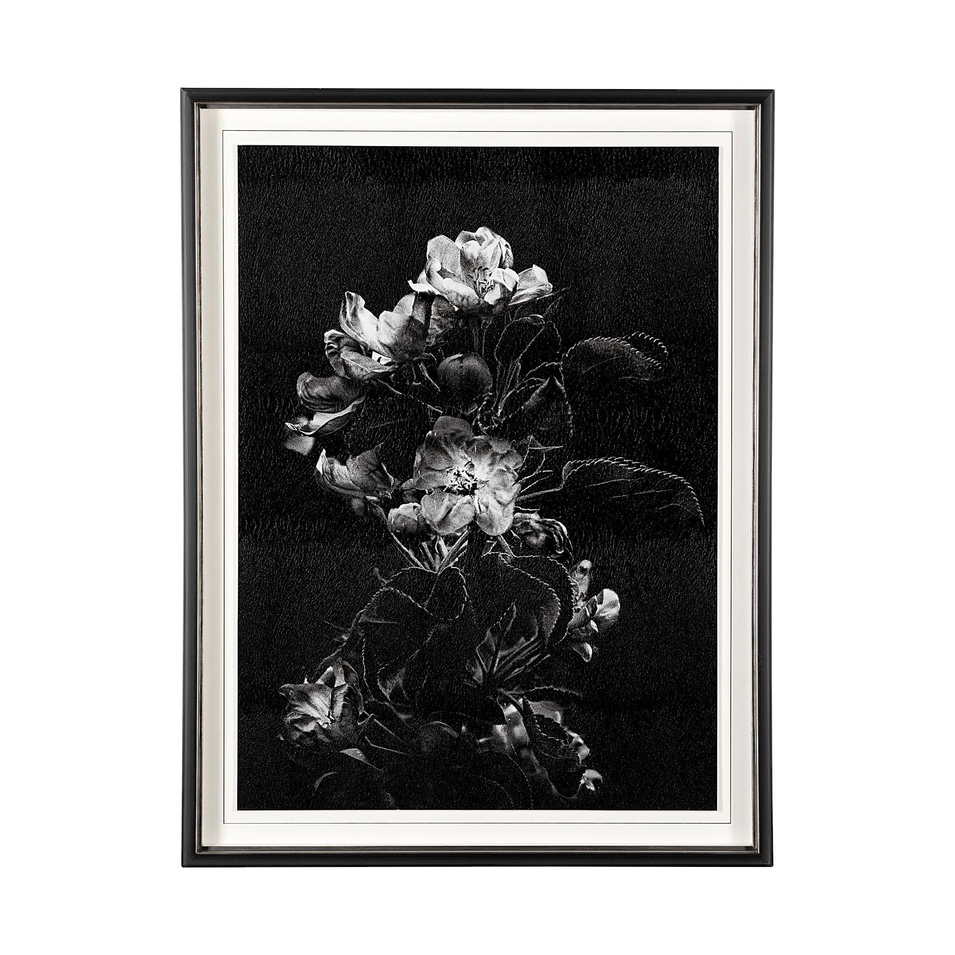 Dark Blossoms by Brian Carson a Hand Embellished Textured Framed Photo Art Print Matted under Glass — product photograph