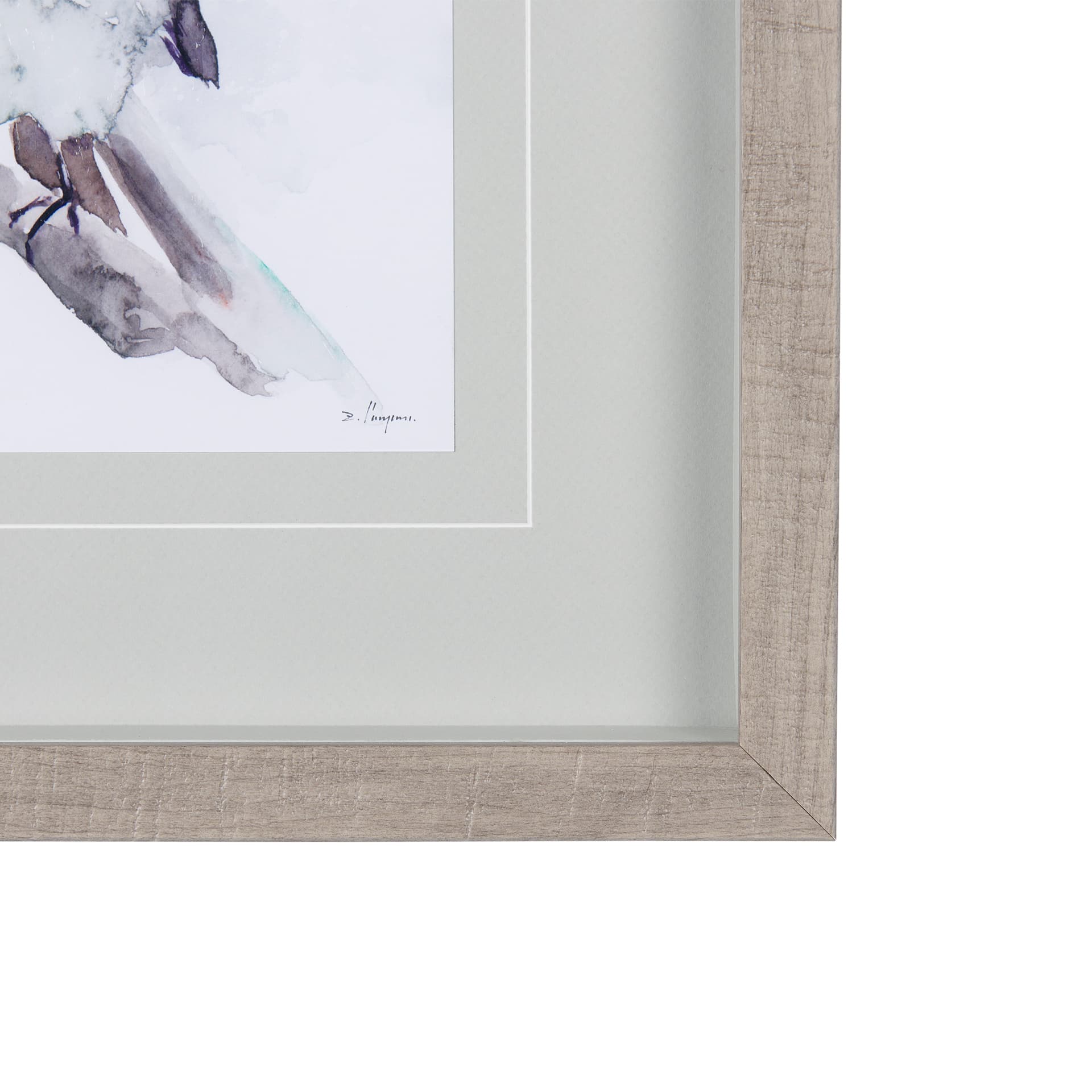 Robin I by Mercana Studio a Hand Embellished Textured Framed Art Print Matted under Glass — product photograph