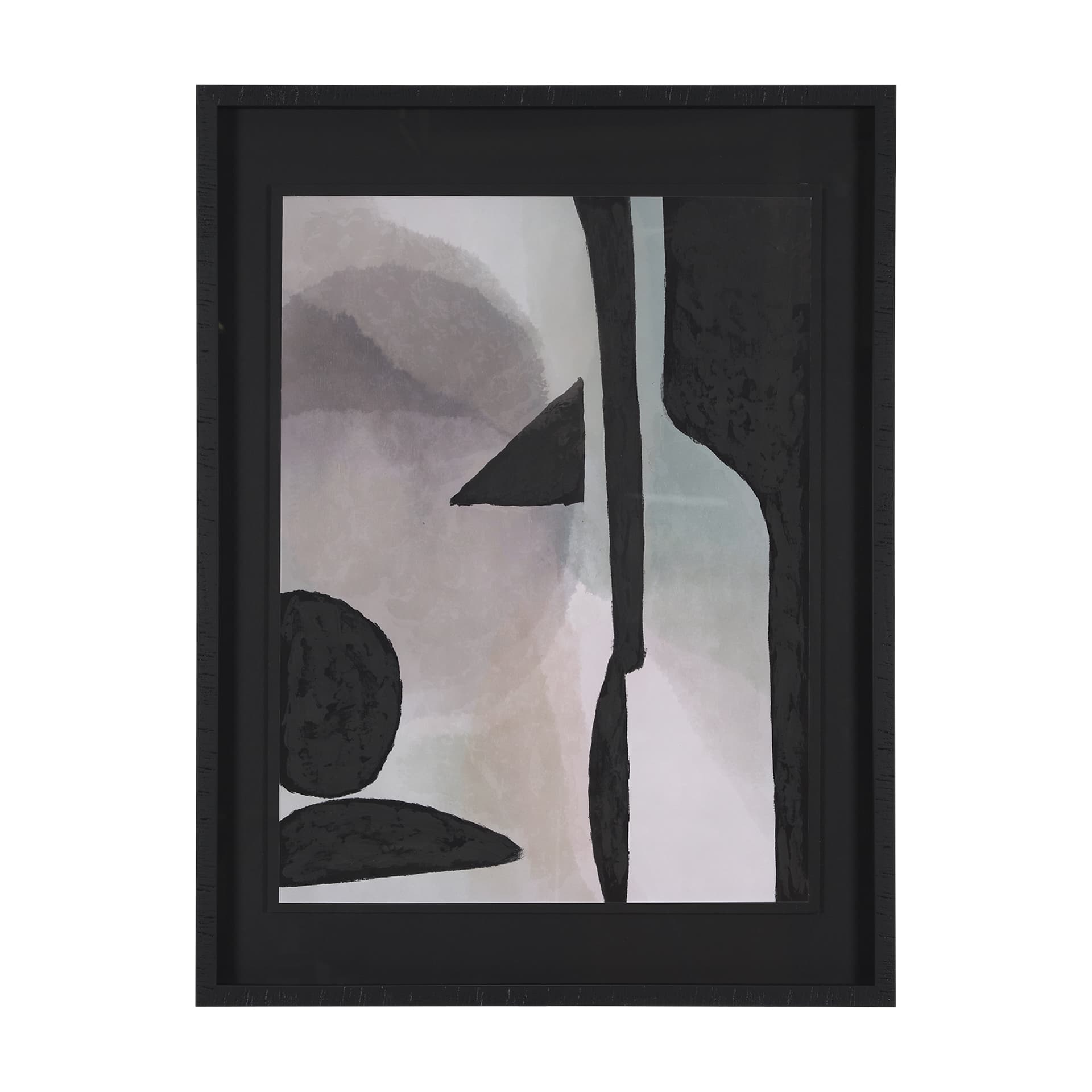 Shape Shift - Arrange by Mercana Studio Hand Embellished Textured Framed Art Print Matted under Glas — product photograph