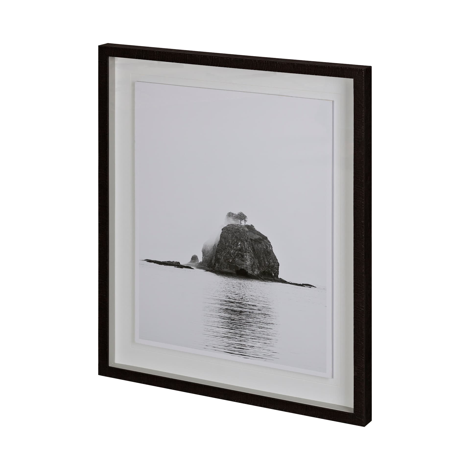 Pacific Ocean Foggy Island by Goldie, Kyle a Framed Photo Art Print Matted under Glass — product photograph