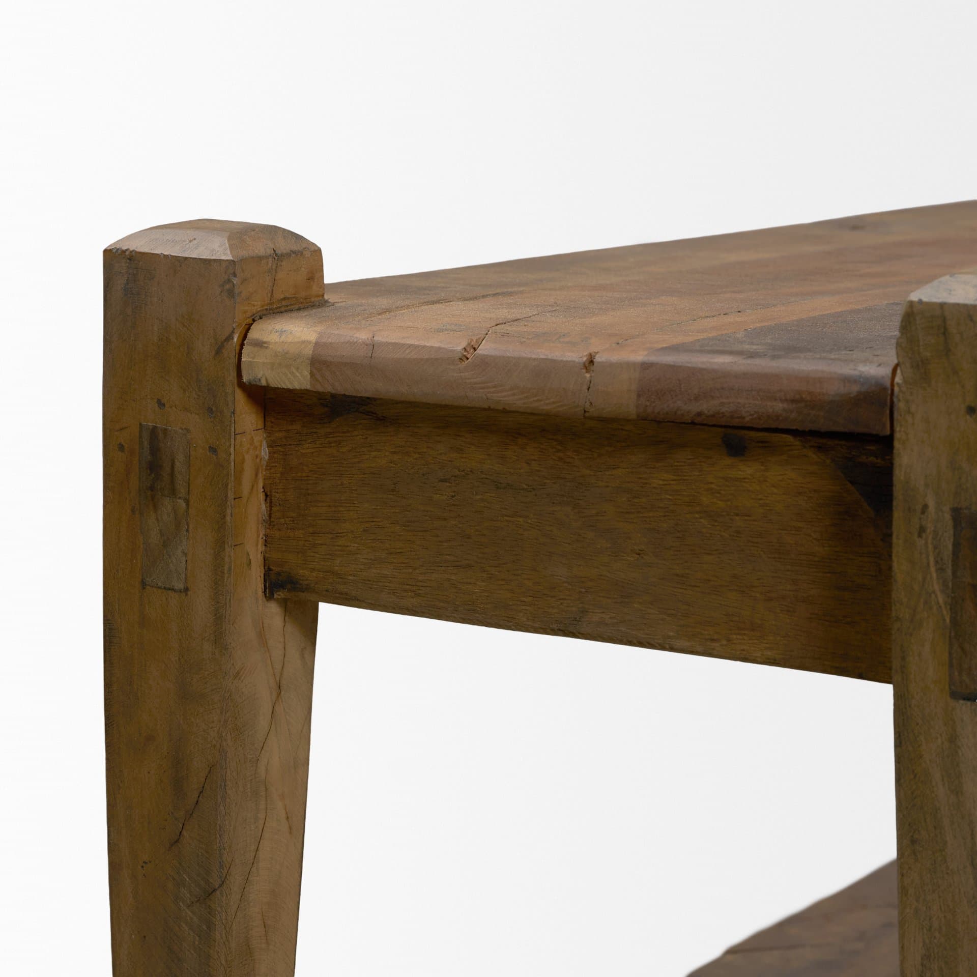 Ashwick Dark Brown Reclaimed Wood Bench — product photograph