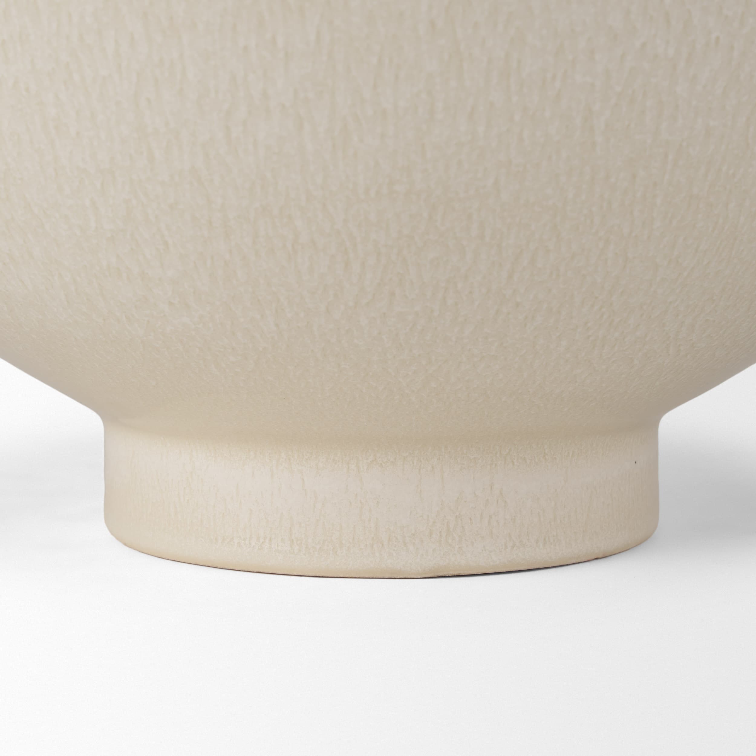 Tyren Cream Glazed Decorative Round Ceramic Bowl — product photograph