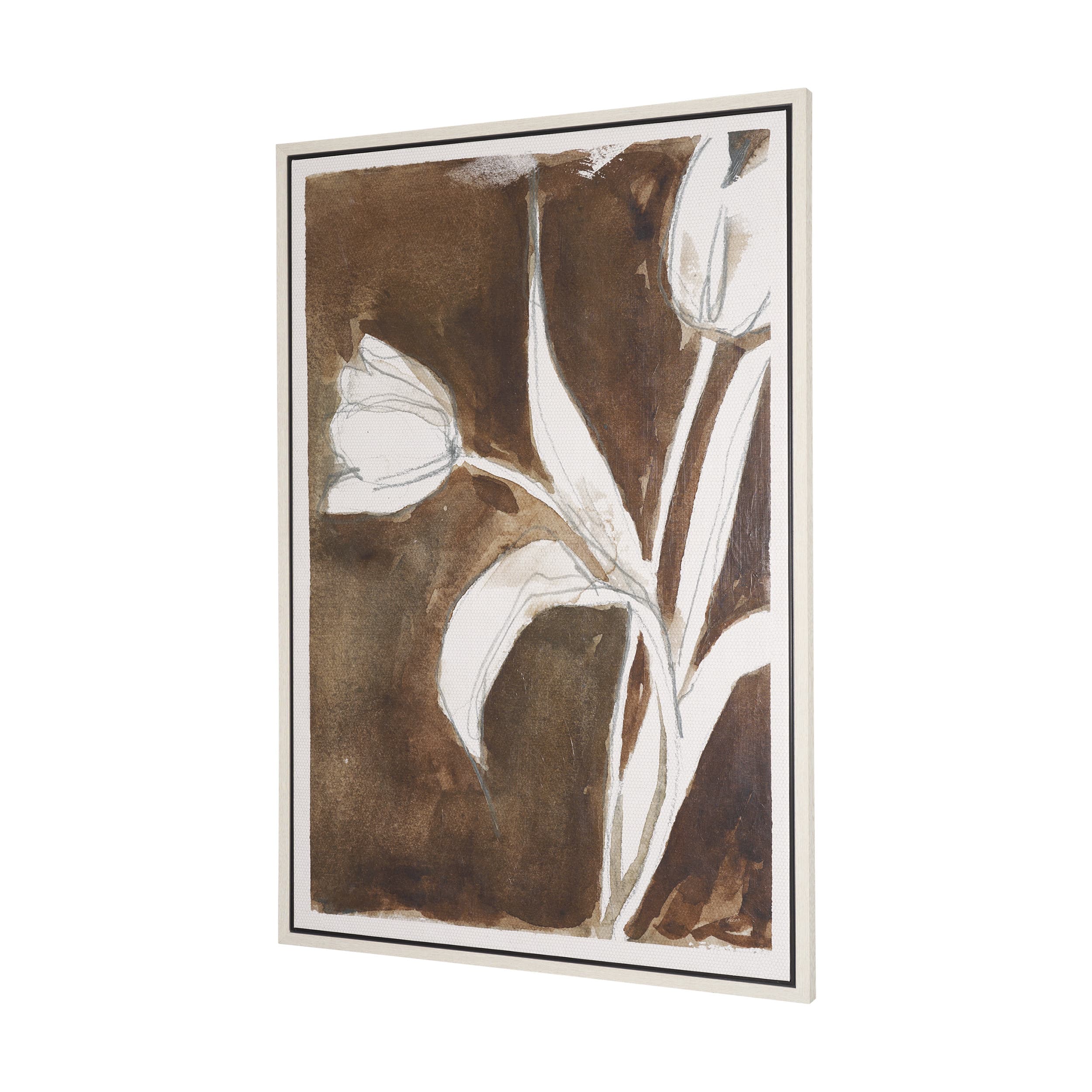 Tulip Bloom VI by Mercana Studio Hand-Embellished Textured Framed Canvas Artwork — product photograph