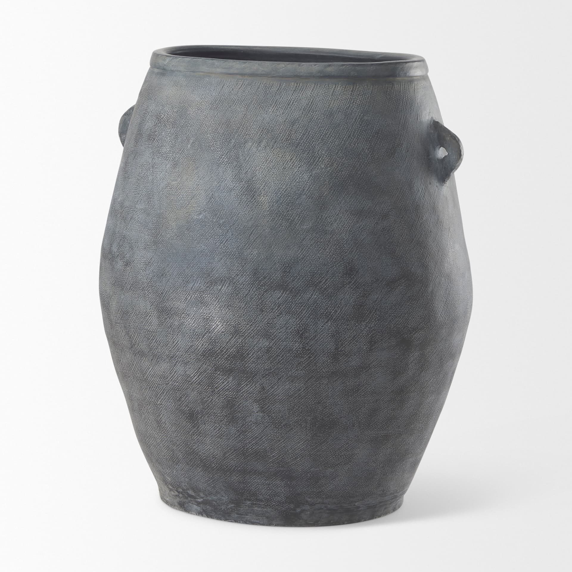Zuma 27.2L x 20.5W x 31.9H Dark Gray Ceramic Floor Vase — product photograph